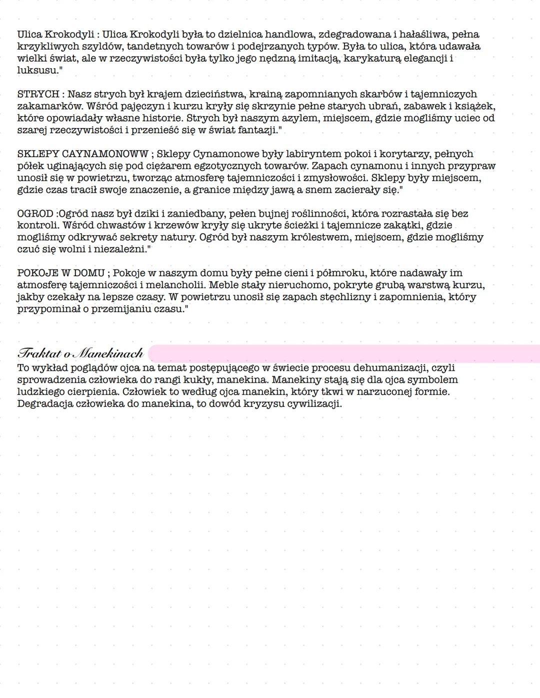 # Sklepy Cynamonowe Bruno Schulz
## Geneza
Opowiadanie powstały, gdy Schulz pracował
jako nauczyciel rysunku w gimnazjum. Nie
zamierzał ic