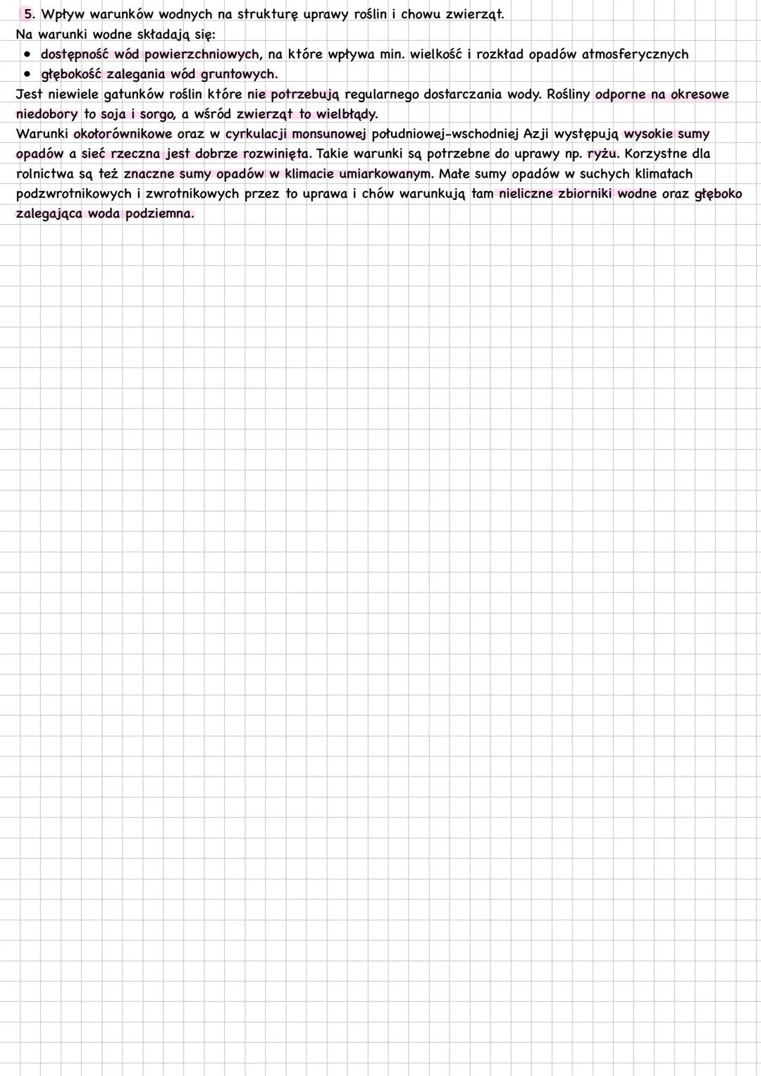 # Wpływ srodowiska przyrodniczego na rolnictwo
1. Przyrodnicze czynniki rozwoju rolnictwa.
- klimat
- ukształtowania powierzchni
- żyzność