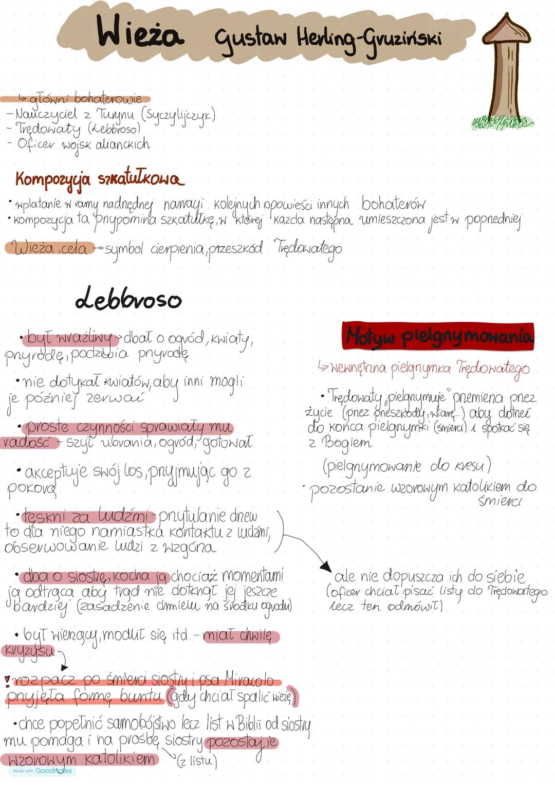 # Wieża gustan Herling-Gruziński
↳ qłówni bohaterowie...
-Nauczyciel 2 Turynu (Syczylijczyk)
-Trędowaty (Lebbroso)
- Oficer wojsk alianc