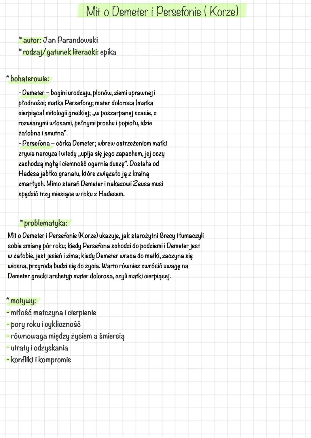 # Mitologia Grecka
Mit o powstaniu świata
* autor: Jan Parandowski
* rodzaj/gatunek literacki: epika/kosmogoniczny
* bohaterowie:
- Cha