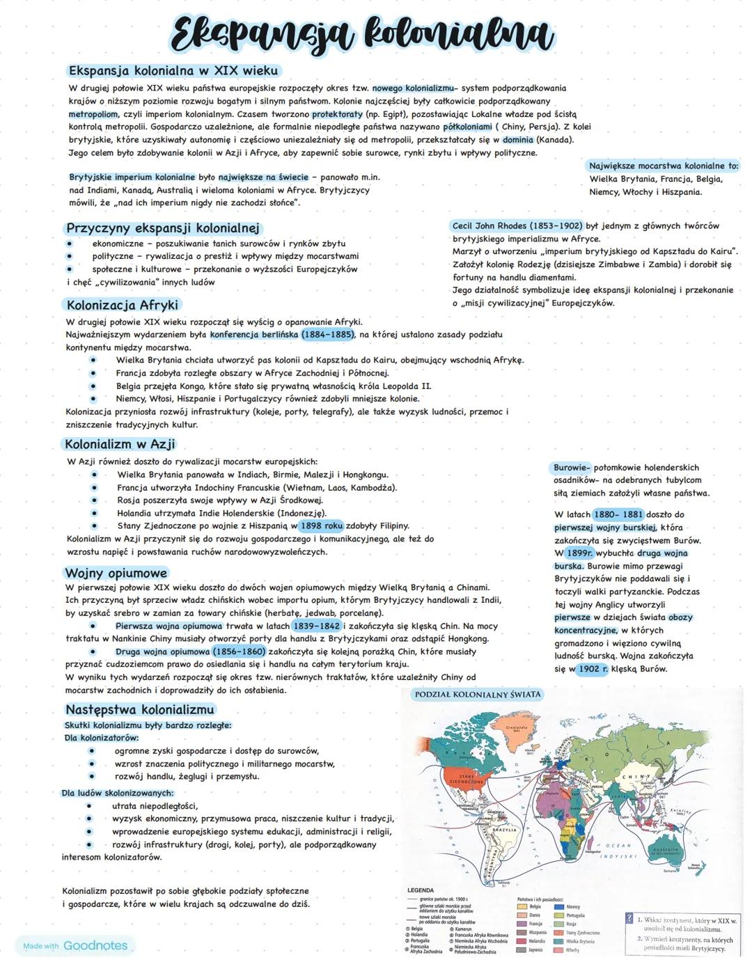 # Ekspansja kolonialna
Ekspansja kolonialna w XIX wieku
W drugiej połowie XIX wieku państwa europejskie rozpoczęły okres tzw. nowego kolon