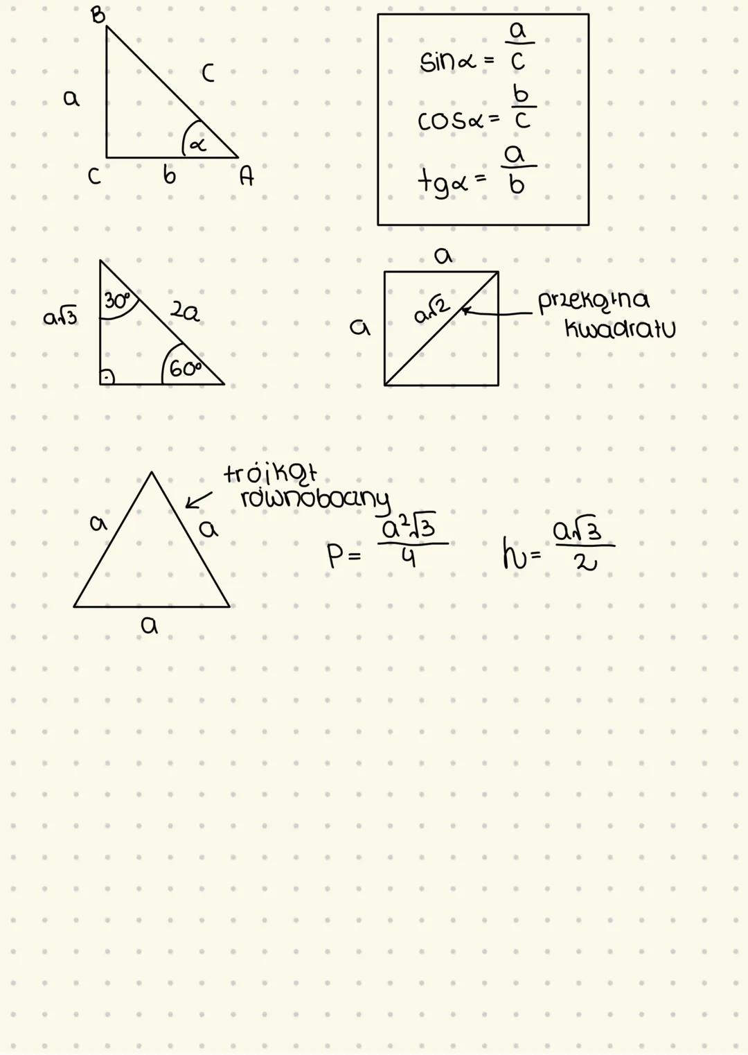GRANIASTOSŁUPY
Prawidłowy - w podstawie
ma boki takie
podstawa
wierzchoter
krawędz boczna
same
Sciana boczna
Pc = 2-Pp +Pb
V=Pp-H
prze