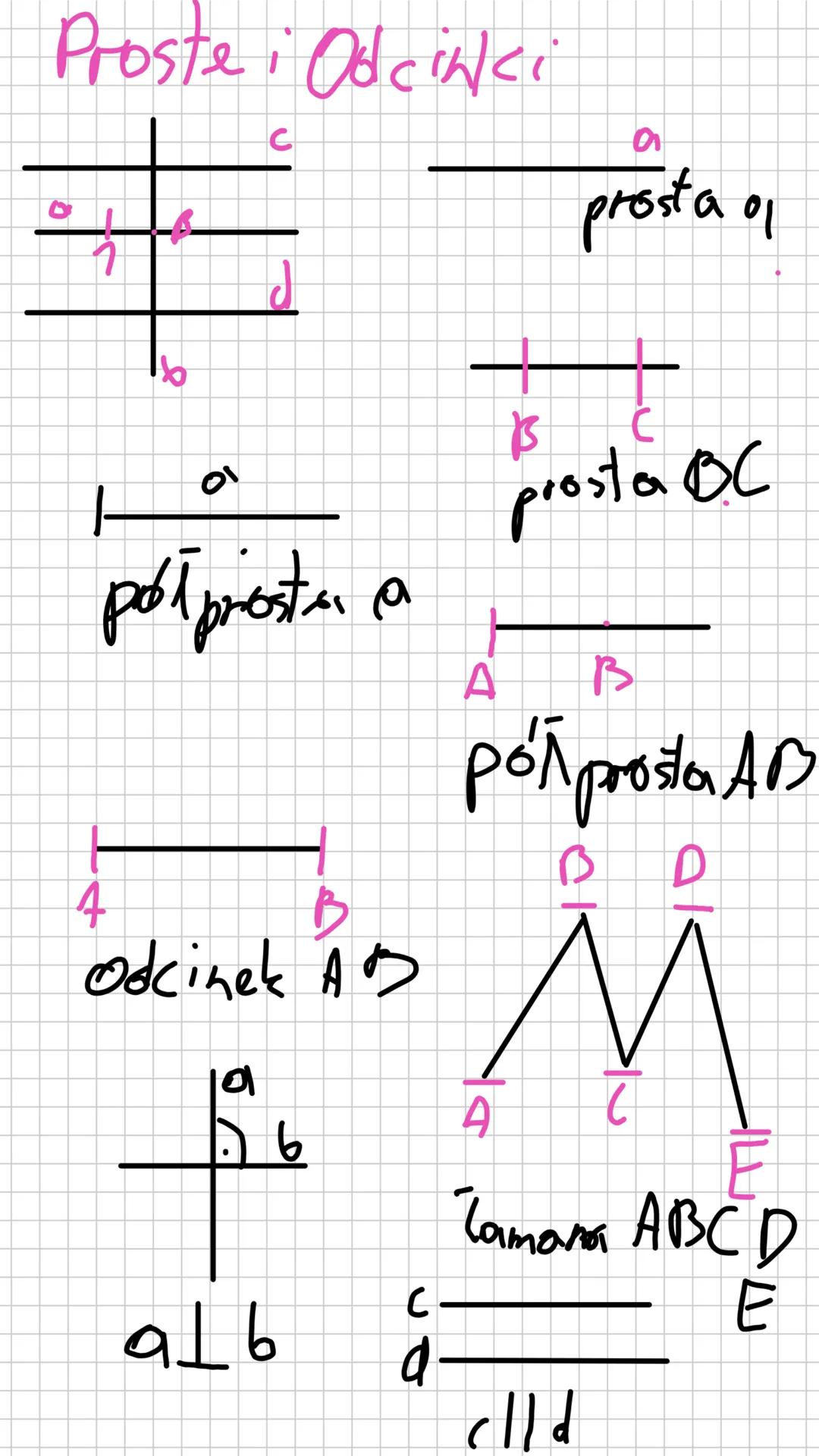 Matematyka
-geometria Proste i Odcinki
c
a
prosta ol
%
P
prosta DC
B B
C
16
półprostar a
A
B
4
B
Odcinek AD
19
१७
+
C
916
P
póñprosta A