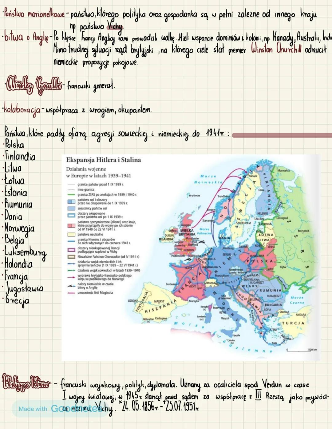 # historia
klasa 8.
1. Napaść na Polskę.
wojena błyskawiczna - (Blitzkrieg) Jej założeniami były:
* alak na wybranych odcinkach frontu
