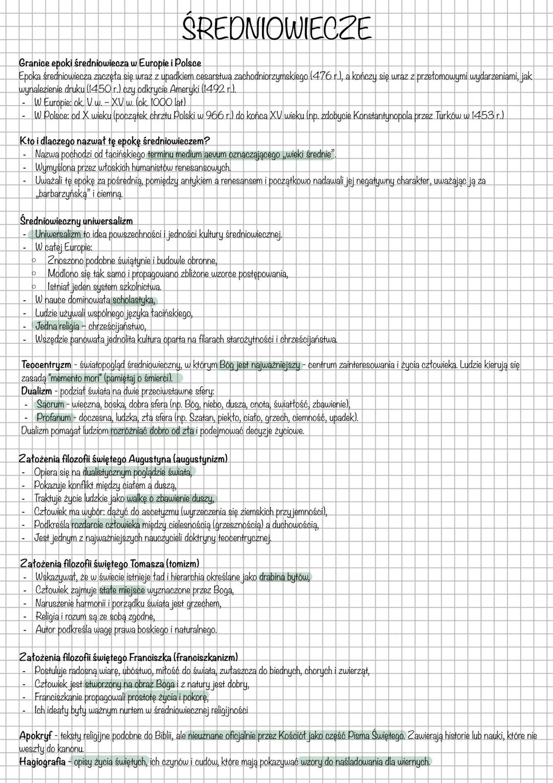 # ŚREDNIOWIECZE
Granice epoki średniowiecza w Europie i Polsce
Epoka średniowiecza zaczęła się wraz z upadkiem cesarstwa zachodniorzymskieg