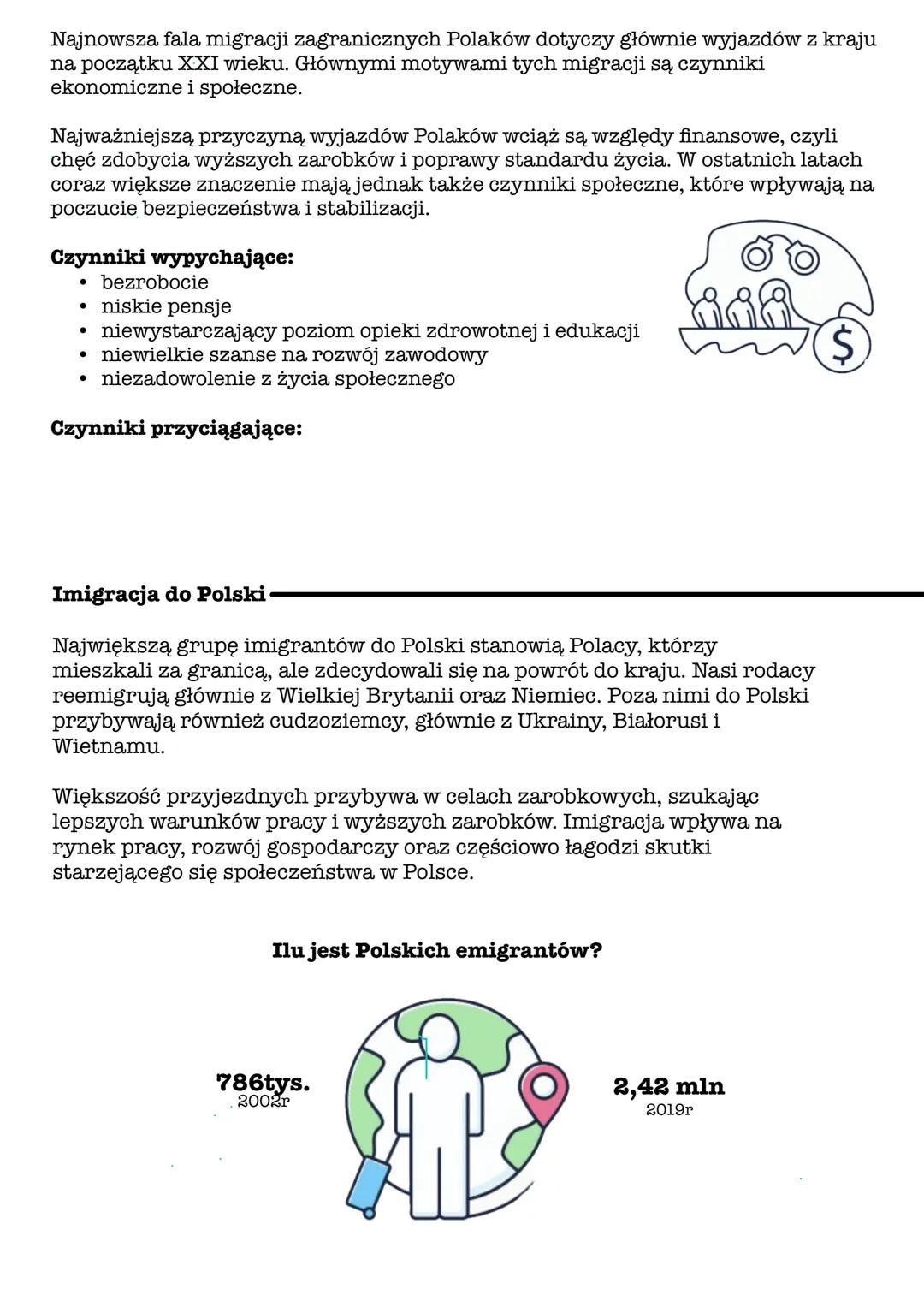 # MIGRACJE
Migracje to przemieszczanie się ludzi z jednego miejsca do innego w
celu osiedlenia się lub tymczasowego pobytu.
Dzielimy je na: