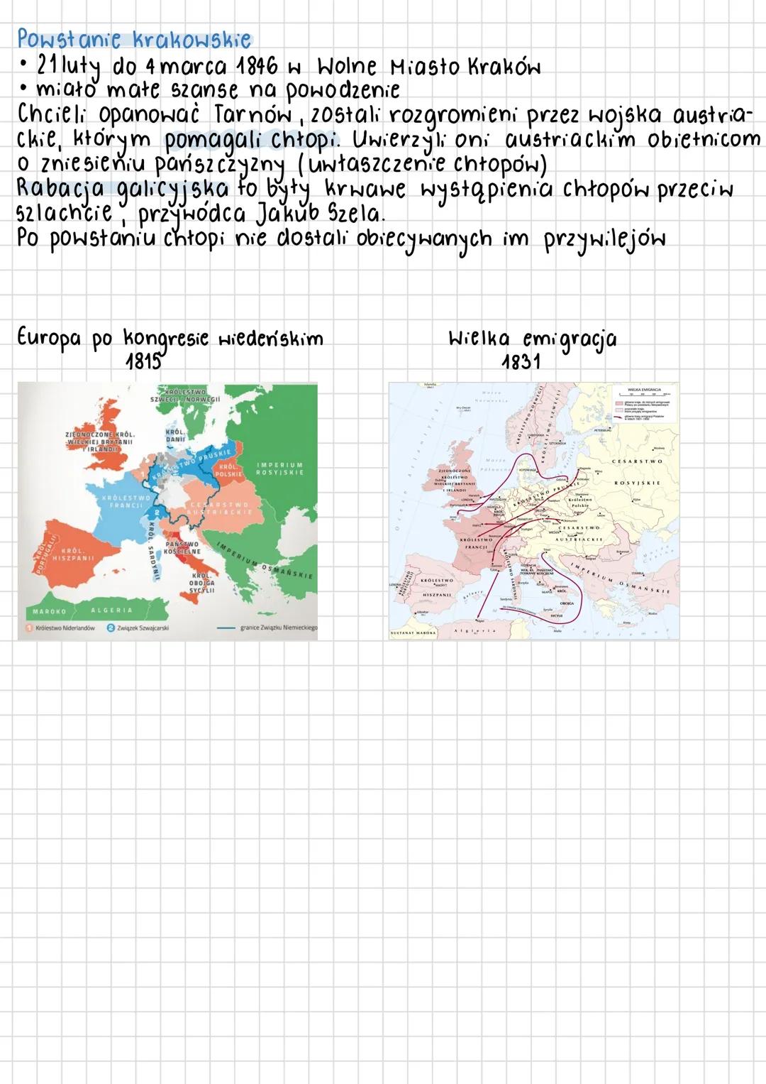 # Królestwo polskie 1815-1830 przed wybuchem powstania
listopadowego
Kongres wiedeński (1814)
- był kongresem pokojowym
- spowodował przeło