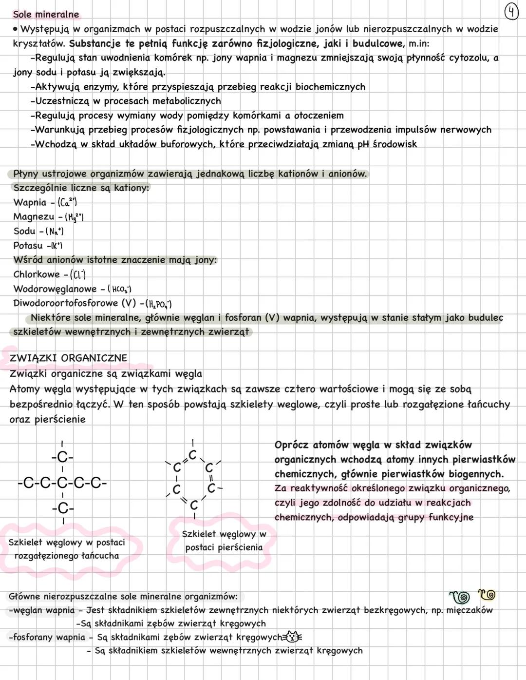 Pierwiastki chemiczne
* Mikroelementy pierwiastki chemiczne, które stanowią mniej niż 0,01% suchej masy komórek
* Makroelementy pierwia