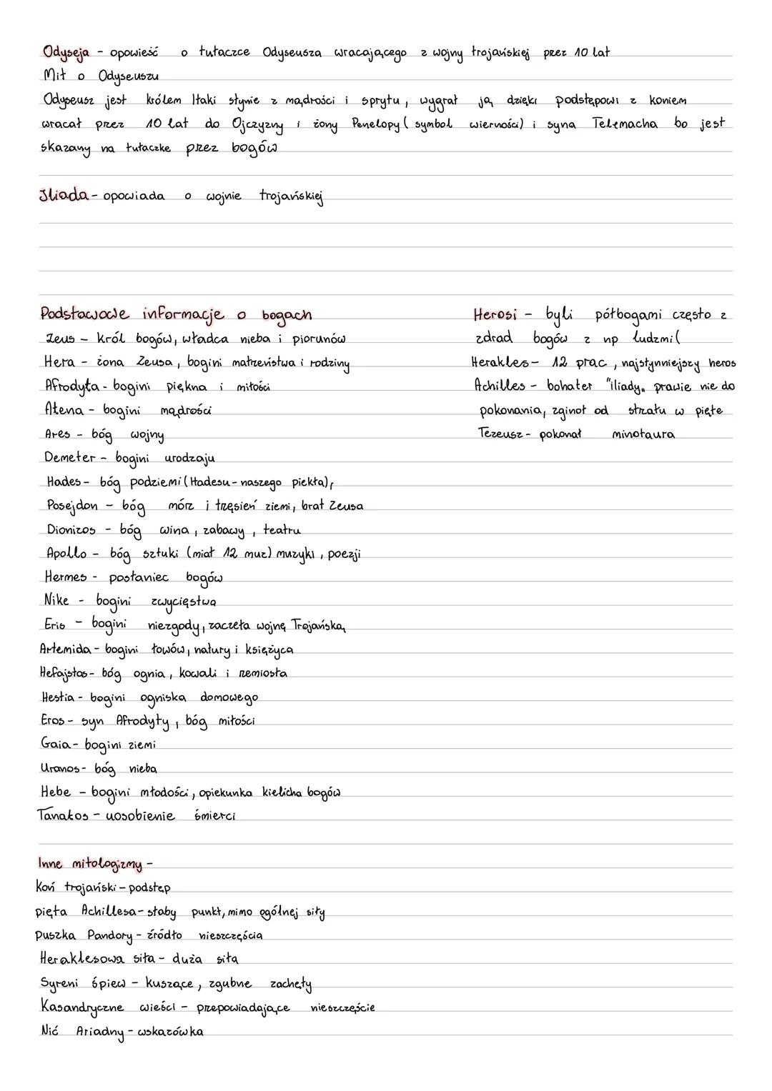 Antyk
mit- opowieść o bogach i herosach
mitologia zbiór mitów
1) Mit o Sycyfie
frazeologizm z mitu "Syzyfowa praca" -nie kończąca się, r