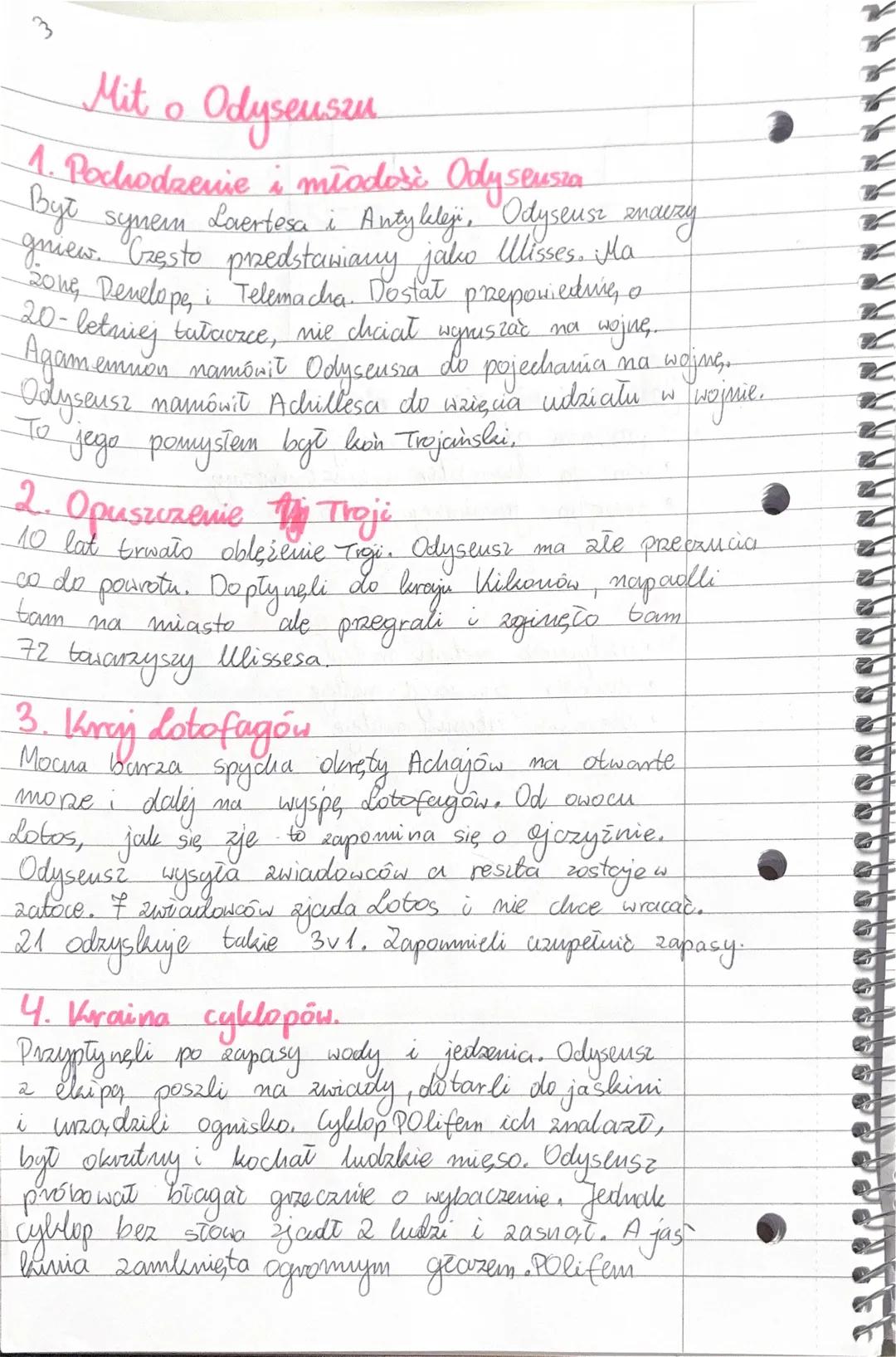 3
# Mit o Odyseuszu
1. Pochodzenie i młodość Odyseusza
Byt synem Lavertesa i Antykleji, Odyseusz znaczy
gniew. Często przedstawiany jako