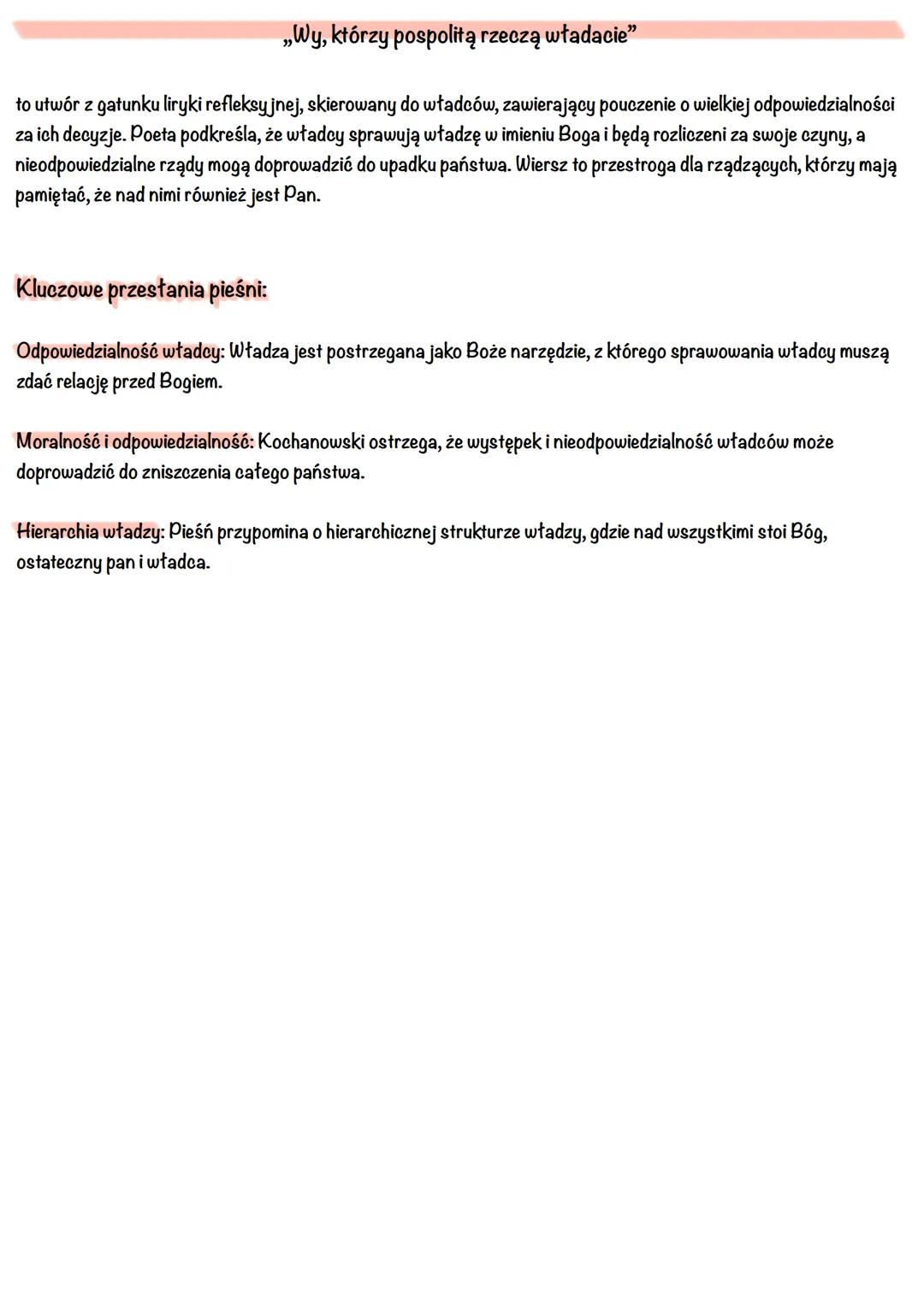 # Renesans - utwory
# Jan Kochanowski - utwory
## Fraszka
- krótki utwór poetycki o charakterze żartobliwym lub refleksyjnym
### Przykła