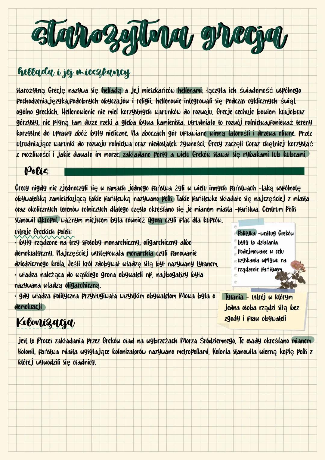 # starozytna grecja
# hellada i jej mieszkancy
starożytną Grecję nazywa się helladą a jej mieszkańców hellenami, łączyła ich świadomość ws