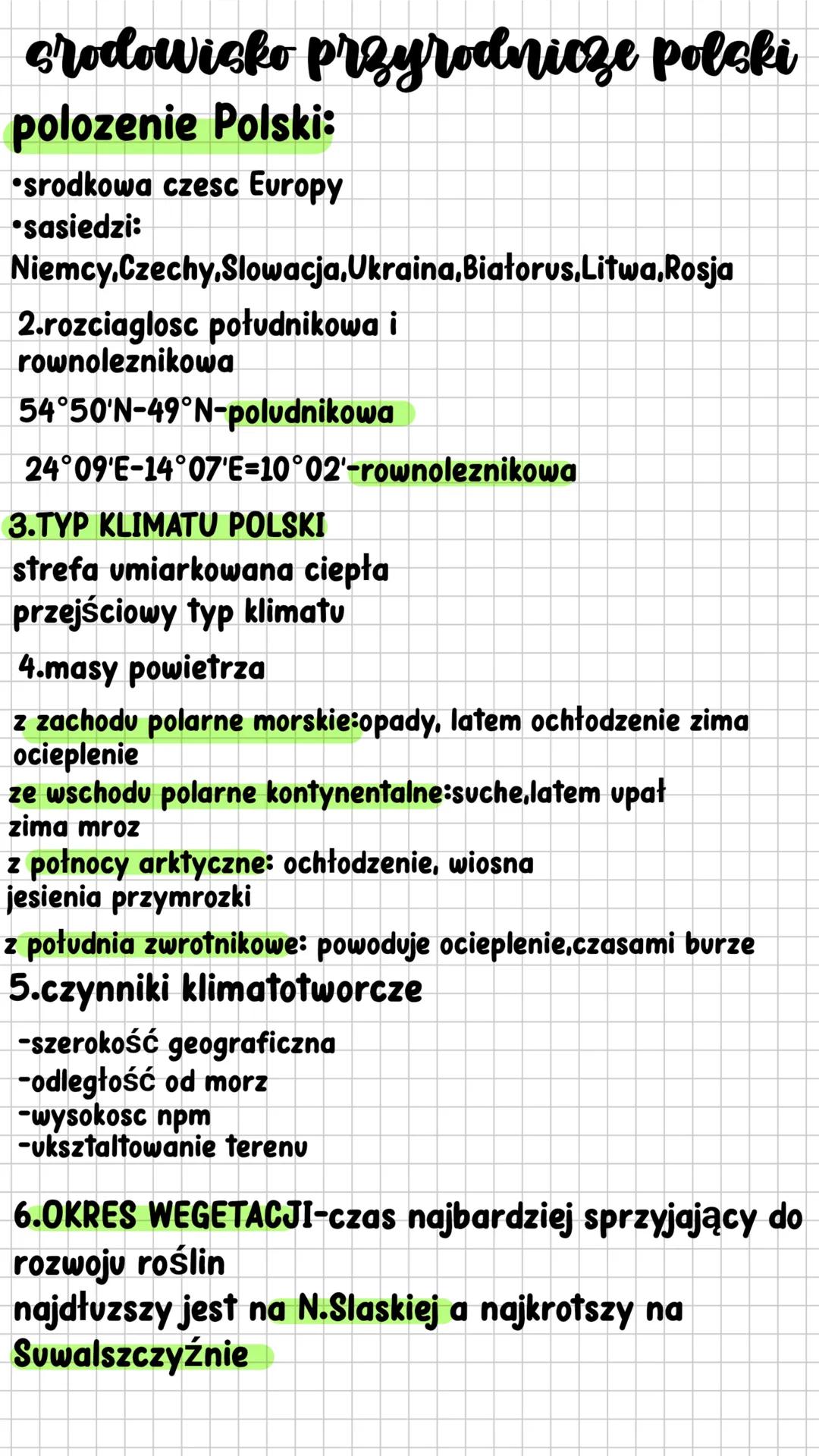 # srodowisko przyrodnicze polski
# polozenie Polski:
* srodkowa czesc Europy
* sasiedzi:
Niemcy,Czechy,
Slowacja,Ukraina,Białorus, L