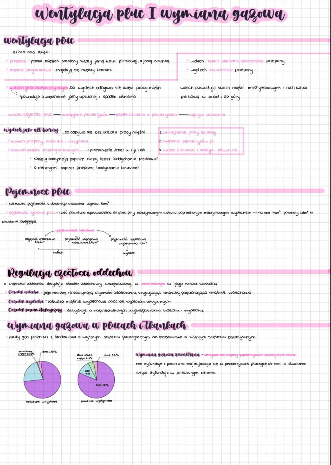 # Wentylacja plic I wymiana gazowa
wentylacja plic
daiata ona daięki:
- prapano - proski mięsień potoiony między jamą molni piersiowej, a