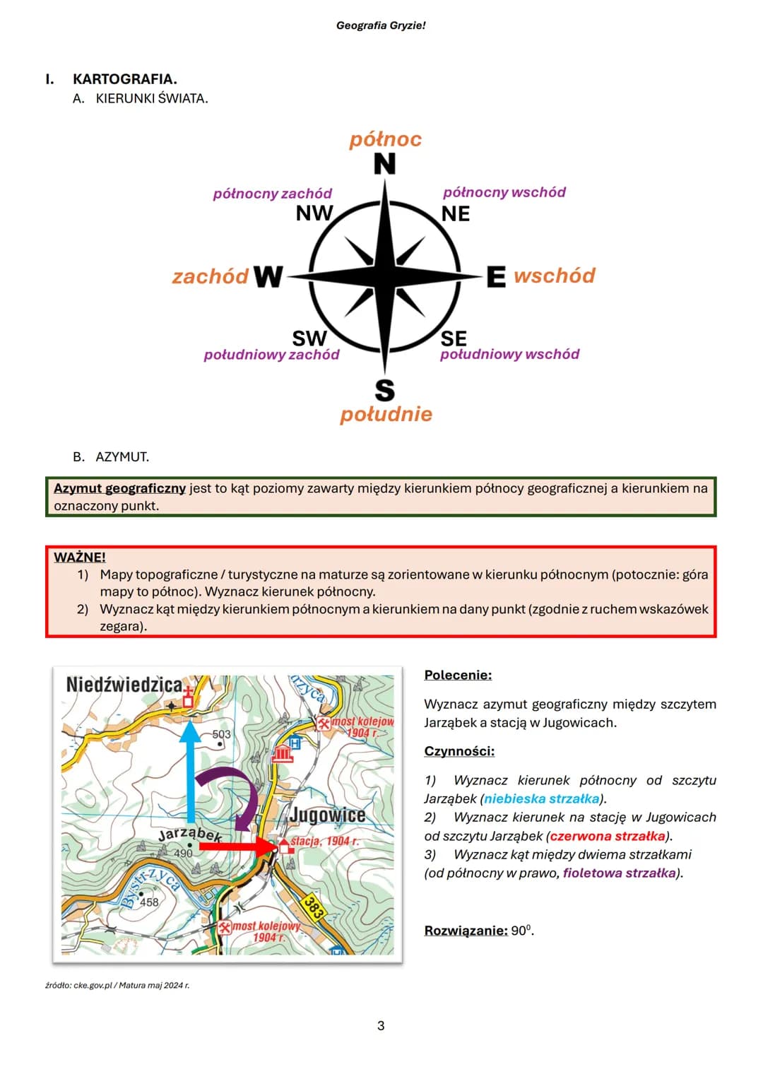 GEOGRAFIA
KARTA WZORÓW MATURALNYCH
WERSJA PIERWSZA
Geografia Gryzie Geografia Gryzie!
# SPIS TREŚCI
I. KARTOGRAFIA. ....................