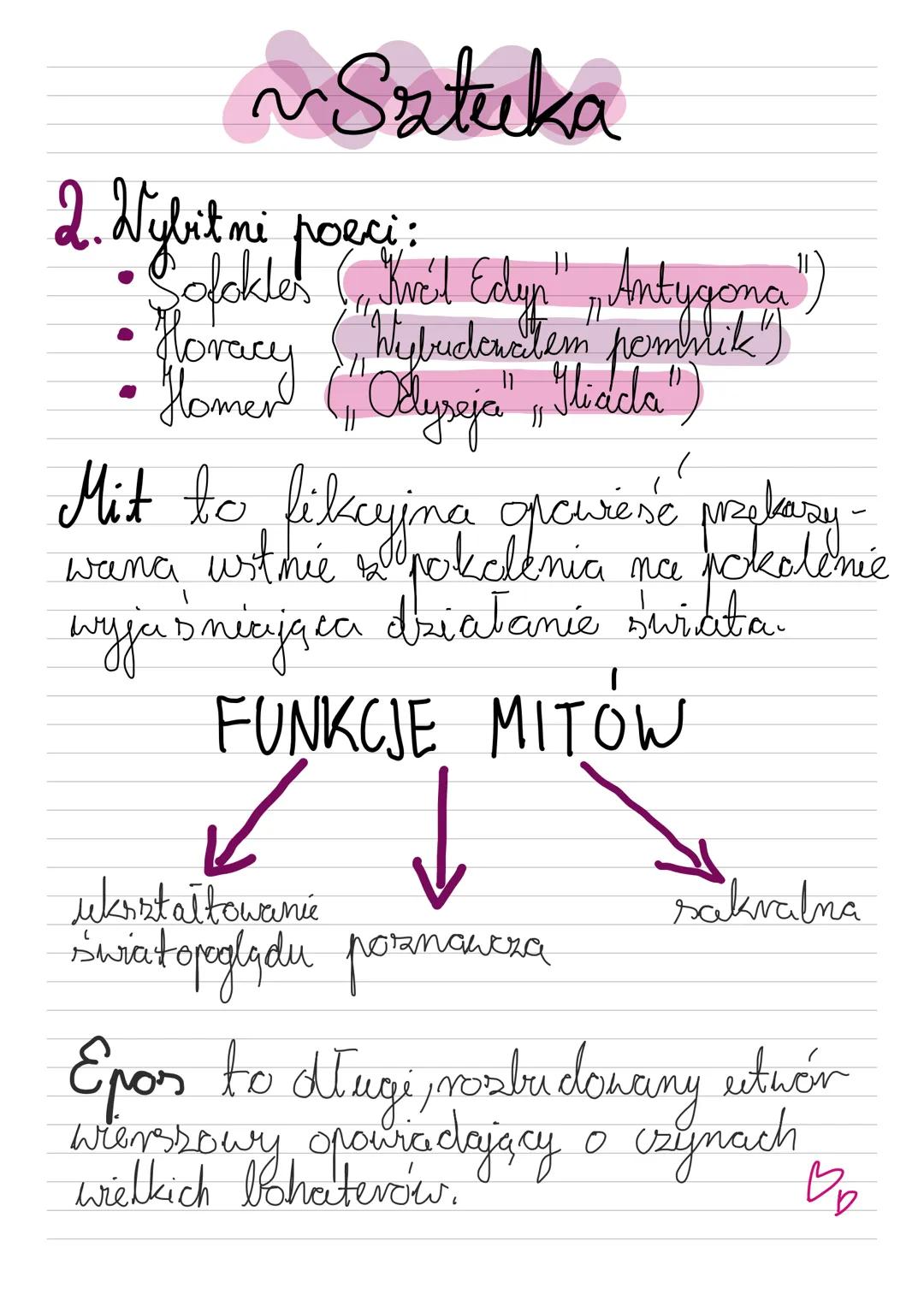 Type your text
# Antyk
♡
1. Pojęcia - literatura i sztuka
Katharsis - oczyszczenie a uczuć litości
l
Hybris pycha, chęć całoweka do kangdiz