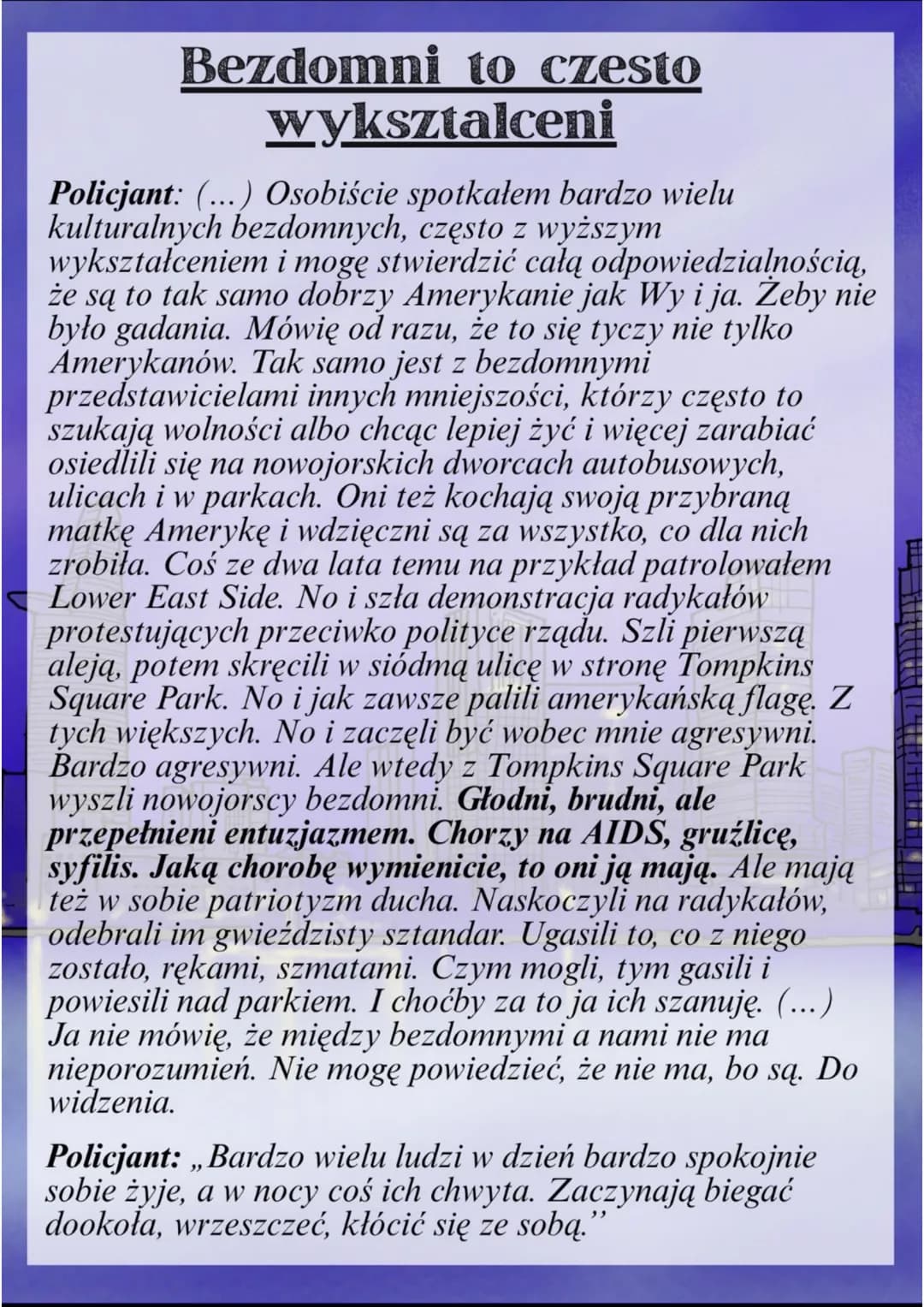 # ANTYGONA
# W NOWYM
# JORKU
DRAMAT JANUSZA GŁOWACKIEGO ALUZJĄ DO „ANTYGONY" SOFOKLESA.
Autor po wprowadzeniu stanu wojennego (w Polsce) 1