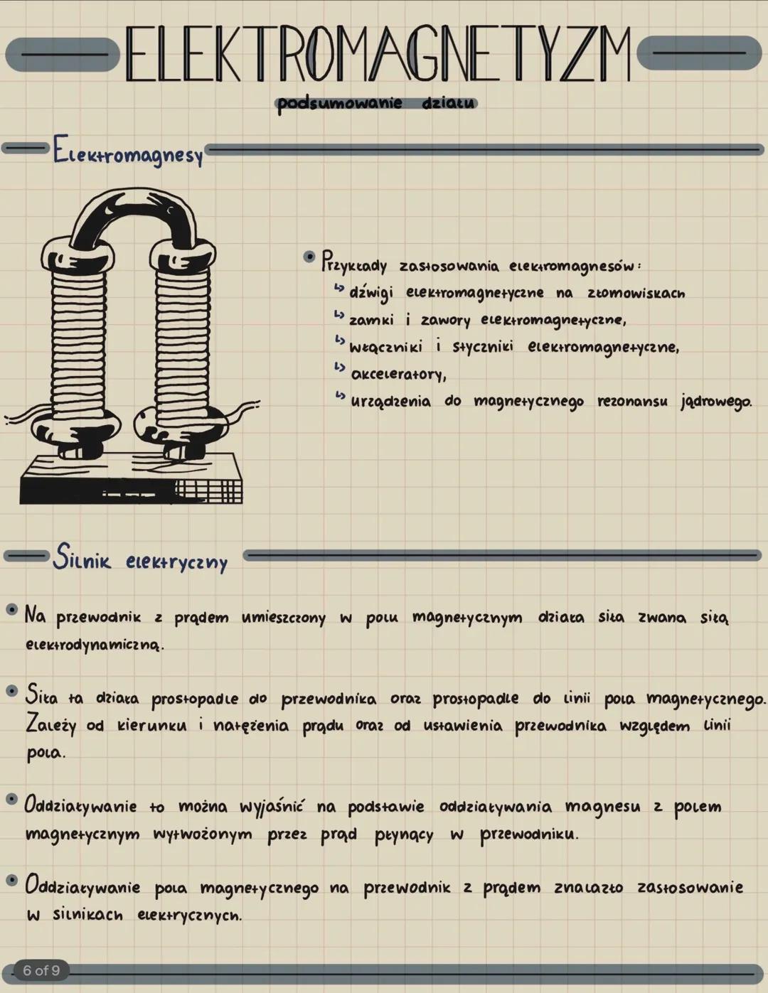# ELEKTROMAGNETYZM
podsumowanie działu
# Magnes trwały
magnes- ciało, które przyciąga ferromagnetyki albo przyciąga lub odpycha inne magn