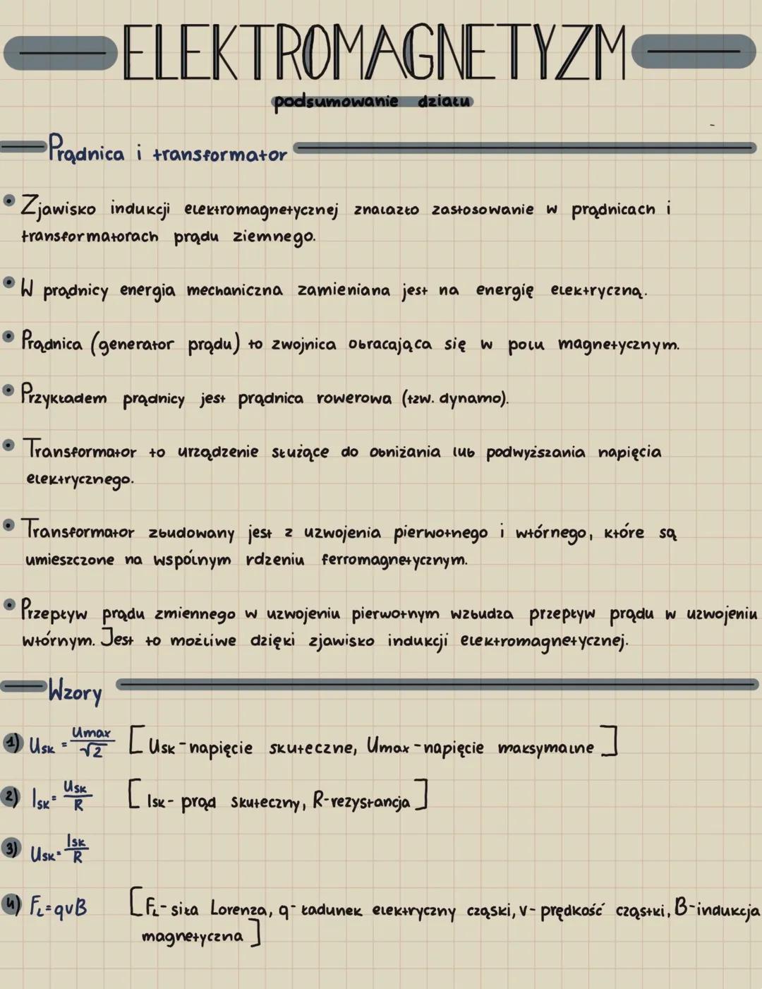 # ELEKTROMAGNETYZM
podsumowanie działu
# Magnes trwały
magnes- ciało, które przyciąga ferromagnetyki albo przyciąga lub odpycha inne magn