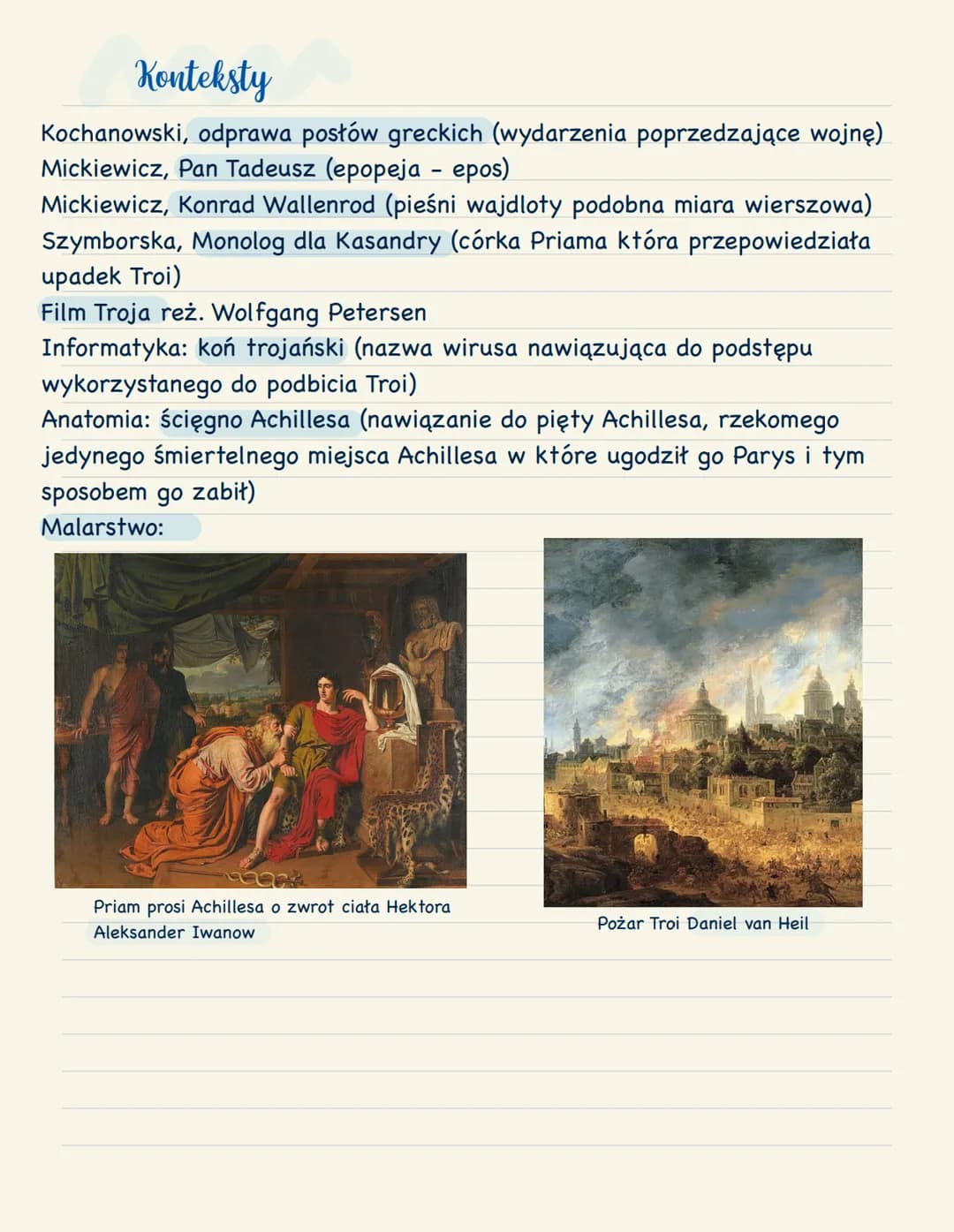 # Miada
Napisanie Iliady przypisuje się Homerowi starożytnemu poecie, na którego temat nie zachowały się żadne źródła historyczne. Iliada p