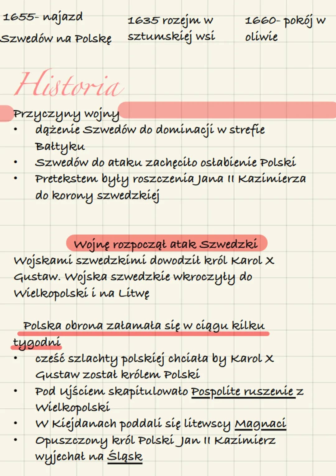 Historia
Nic - 1605r bitwa pod Kircholmem
- 1627r bitwa pod Oliwą
- 1635r rozejm w Sztumskiej wsi
Wojny polsko szwedzkie
# Historia
## P