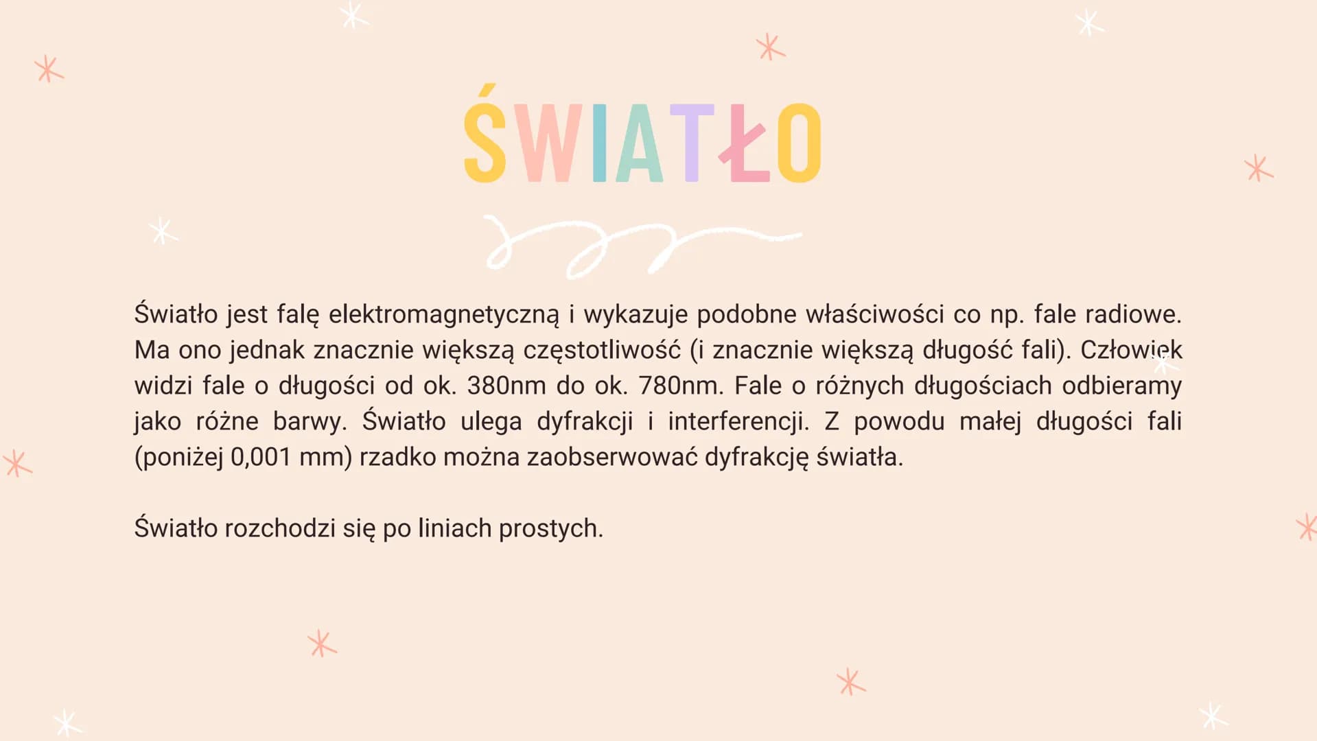 Optyka
WIDZIMY DZIĘKI
ŚWIATŁU
@dziewczyna_programista WIDZIMY DZIĘKI
ŚWIATŁU
Źródła światła widzimy, bo wysyłane przez nie światło dociera