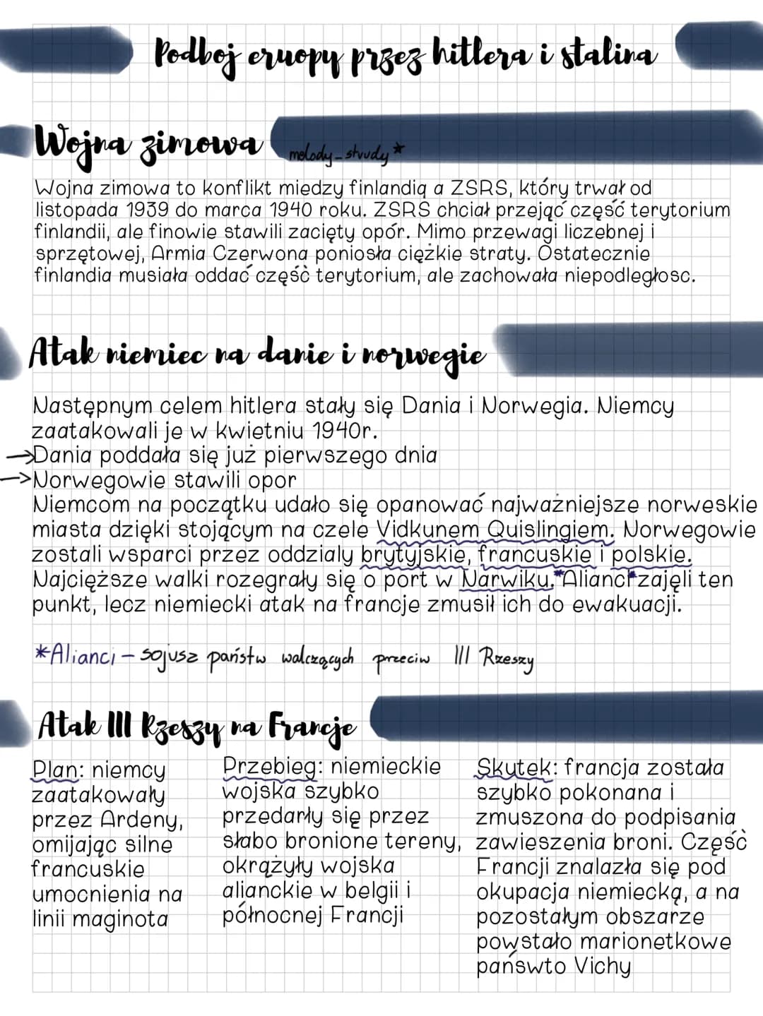# Podboj eruopy przez hitlera i stalina
## Wojna zimowa *malady_study*
Wojna zimowa to konflikt miedzy finlandią a ZSRS, który trwał od lis