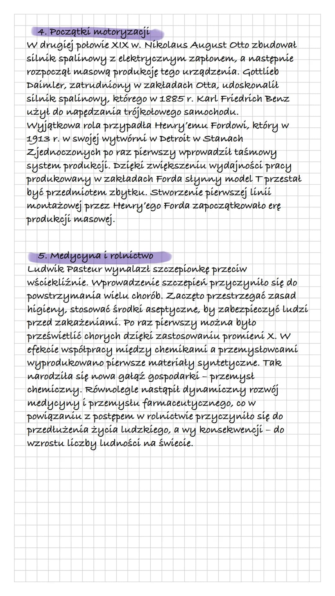 ## 4. Początki motoryzacji
W drugiej połowie XIX w. Nikolaus August Otto zbudował
silnik spalinowy z elektrycznym zapłonem, a następnie
rozp