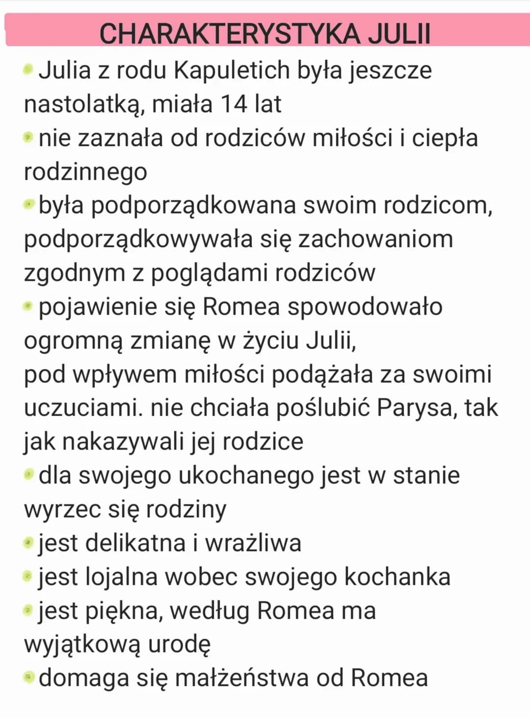 # CHARAKTERYSTYKA ROMEA
* był młodzieńcem o jasnej i nieskazitelnej cerze. jego czarujące oczy potrafiły onieśmielić nie jedną damę. zgodnie
