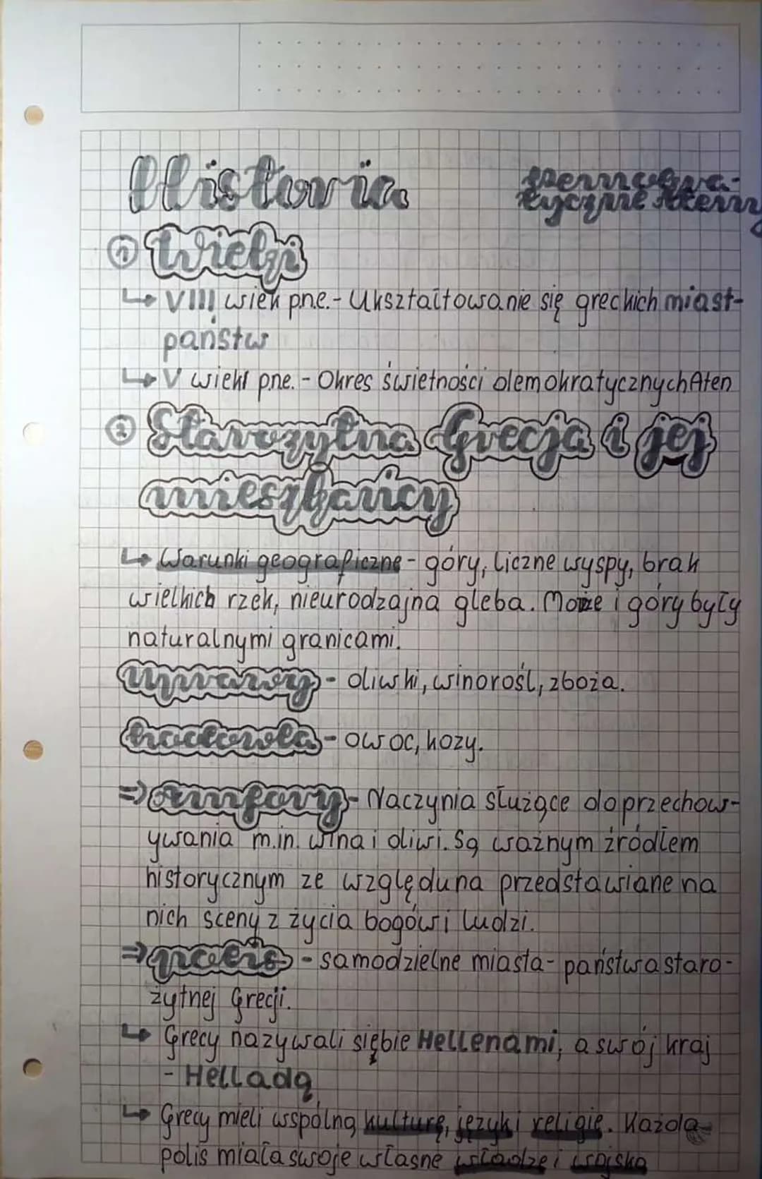 # Historia
pierwsze cywilizacje
## ① Wiek
- VIII wiek pne. - Ukształtowanie się greckich miast-państw
- V wiek pne. - Okres świetności demok