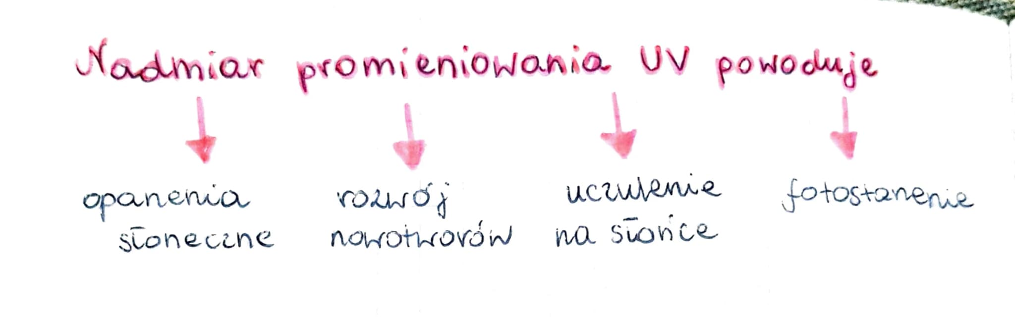 Nadmiar promieniowania UV powoduje
* opanenia słoneczne
* rozwój nowotworów
* uczulenie na słońce
* fotostarzenie Łodyga włosa
Naskórek
Por