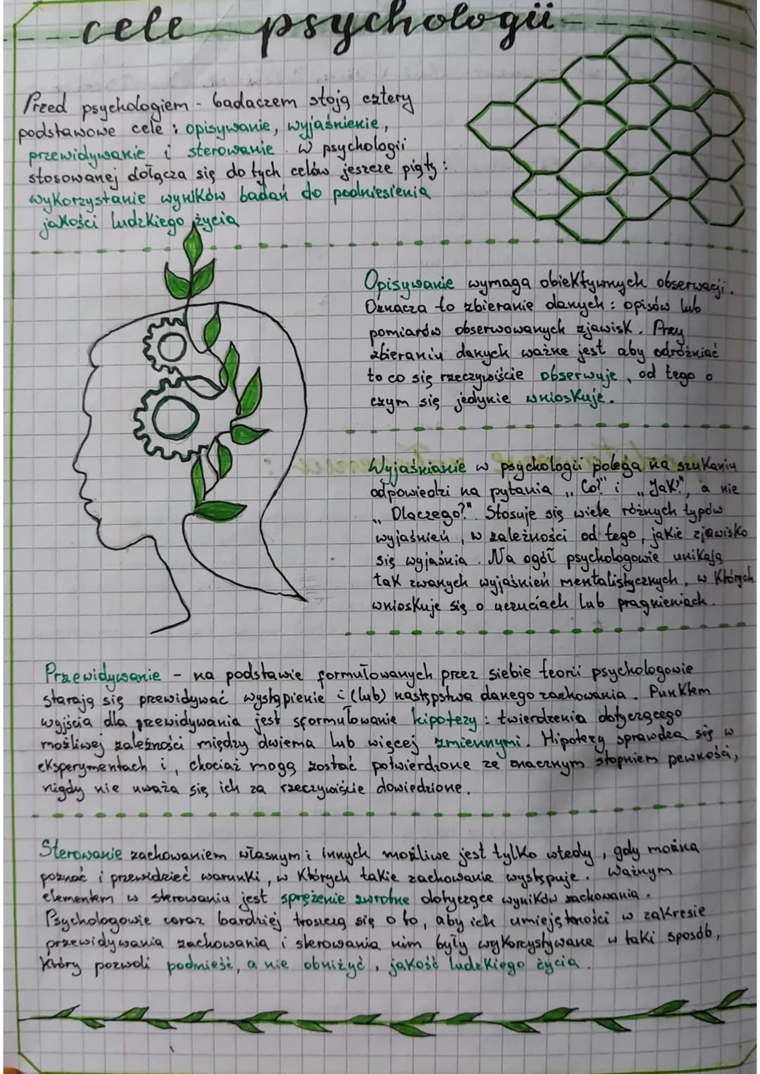 # cele psychologü
Przed psychologiem-badaczem stoją cztery
podstawowe cele: opisywanie, wyjaśnienie,
przewidywanie i sterowanie. W psycholo