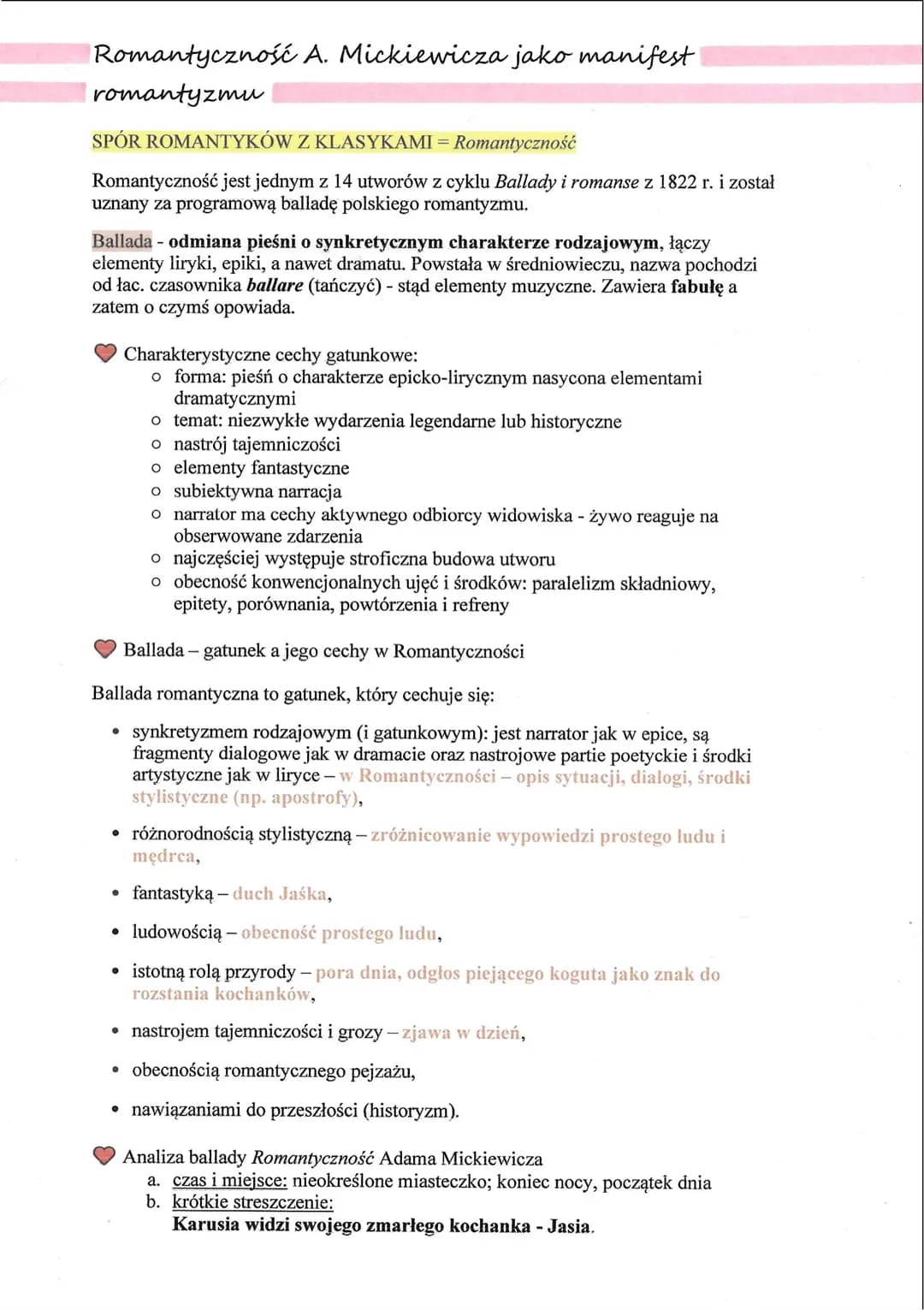 # Romantyczność A. Mickiewicza jako manifest romantyzmu
## SPÓR ROMANTYKÓW Z KLASYKAMI = Romantyczność
Romantyczność jest jednym z 14 utwo