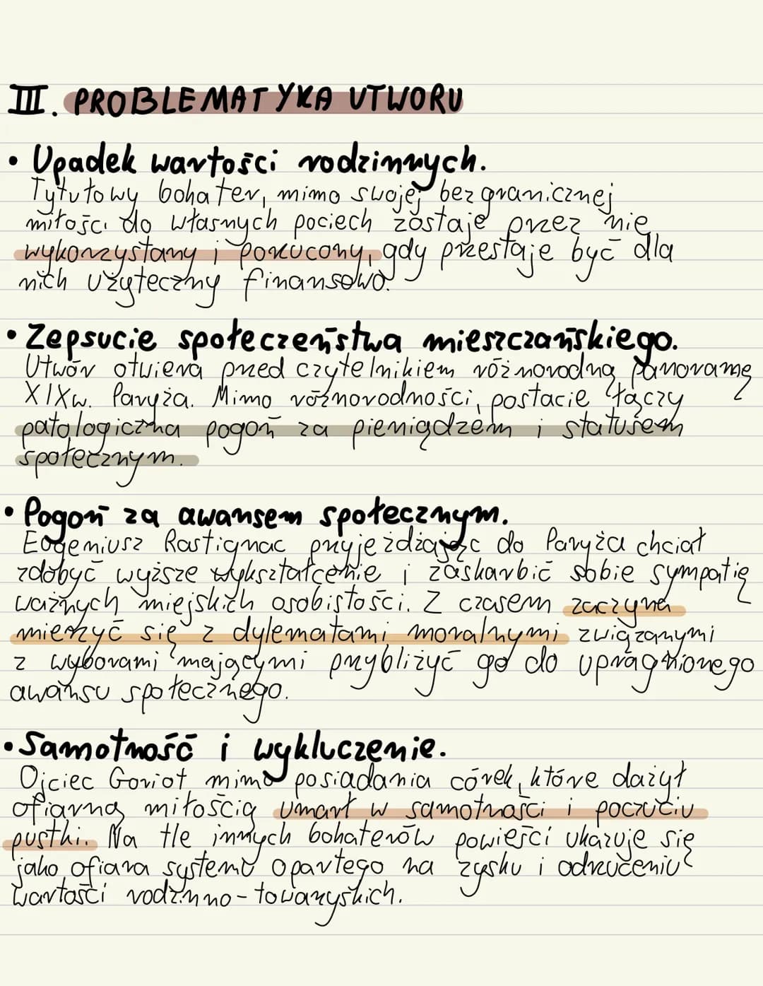 Ojciec
Goriot
Honoré de Balzac
## I. CHARAKTERYSTYKA POSTACI
* JEAN-JOACHIM GORIOT
Bogaty producent makaromu. Wzbogacił się skupując
mają