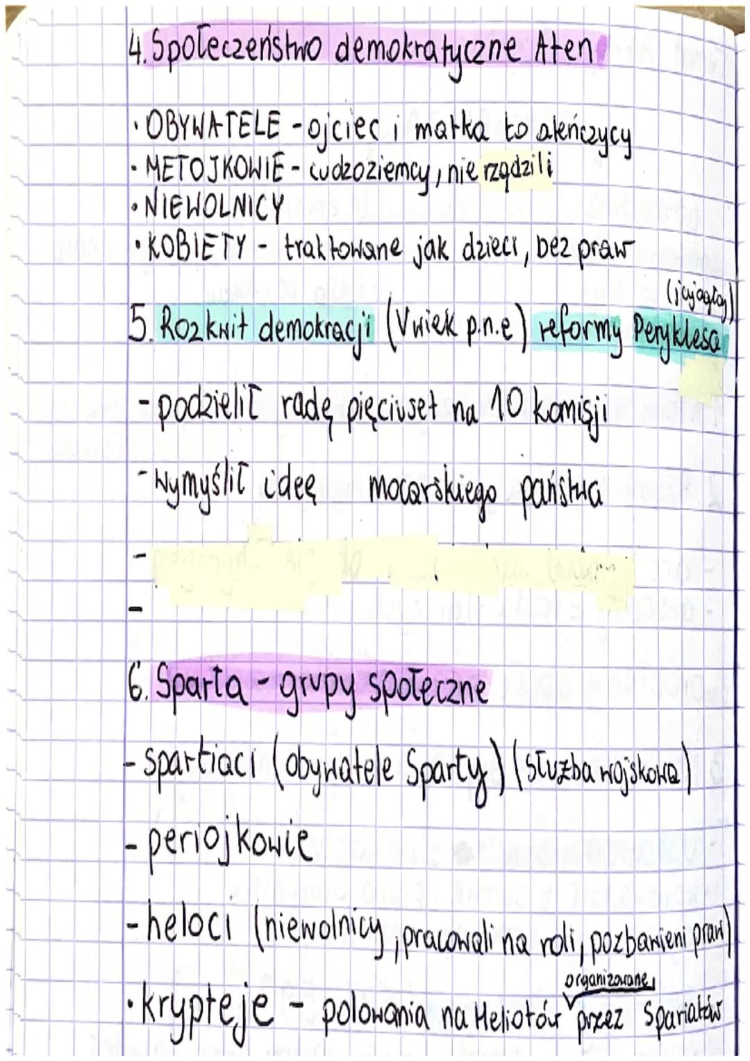 Temat: Ateny i Sparta
✓
pośrednia
• pochi pośrednio wpływa
na to, co dzieje
się w państwie
-
DEMOKRACJA
Y
1. Ateny w okresie archaicznym - m