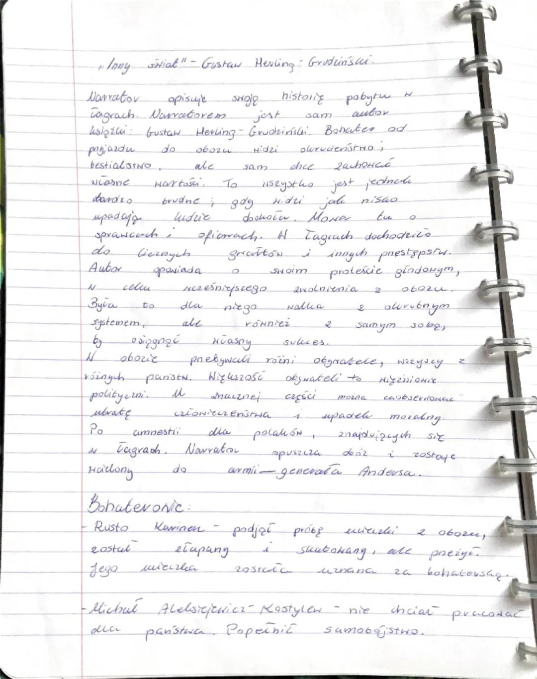 "Inny Swiat" - Gustaw Herling - Grudzinski.
Narrator
opisuje
Tagrach. Narratorem
SHOje historic
jest
sam
рабуки
W
autor
książki: Gustaw Herl