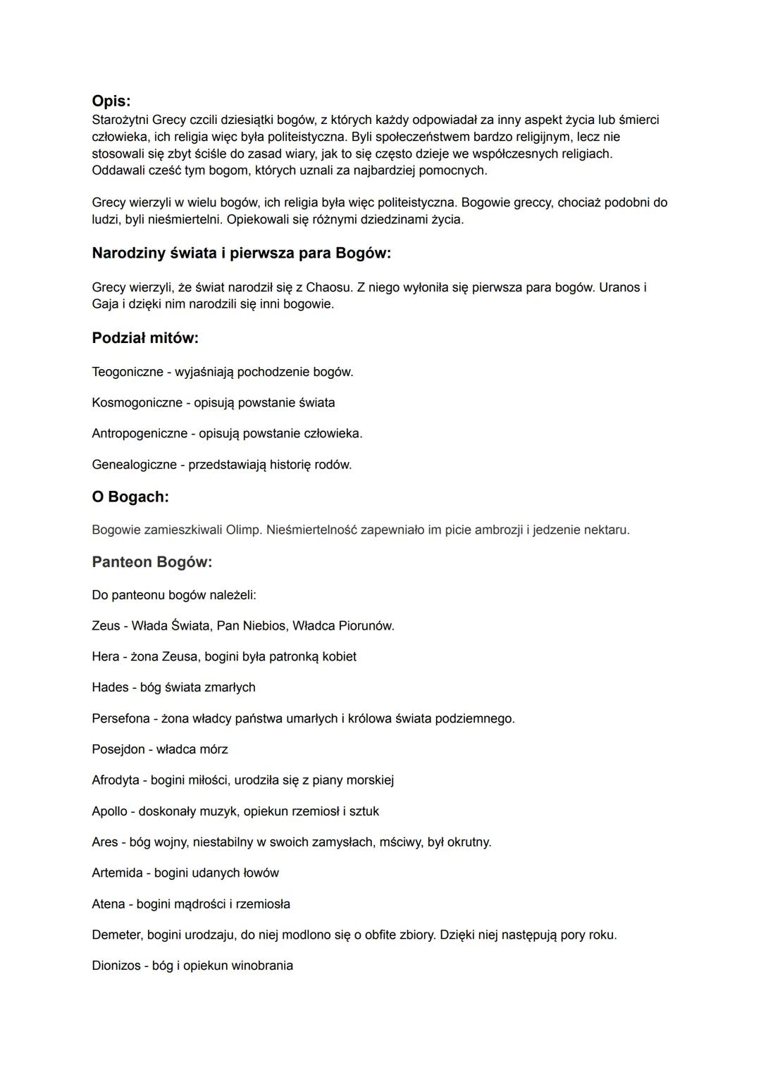 Opis:
Starożytni Grecy czcili dziesiątki bogów, z których każdy odpowiadał za inny aspekt życia lub śmierci
człowieka, ich religia więc była