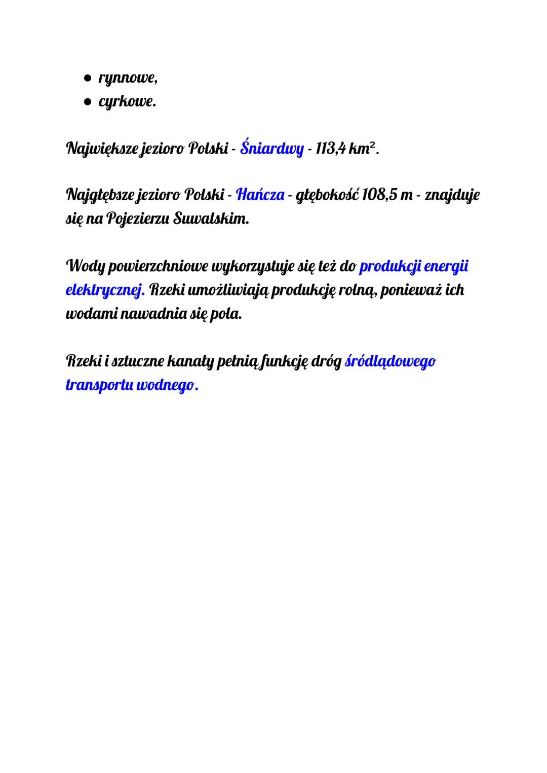 Wody powierzchniowe
Większość rzek naszego kontynentu ma zasilanie
deszczowo-śnieżne to oznacza, że płynące w nich wody pochodzą
głównie z o