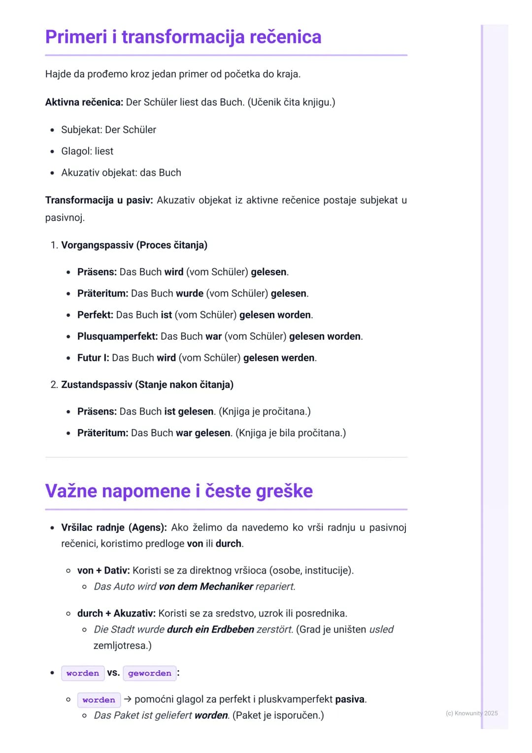# Pasiv (Sve vrste i vremena)
Uvod i pregled pasiva
Pasiv se koristi kada radnja (šta se dešava) ili stanje (kakav je rezultat) važnije od