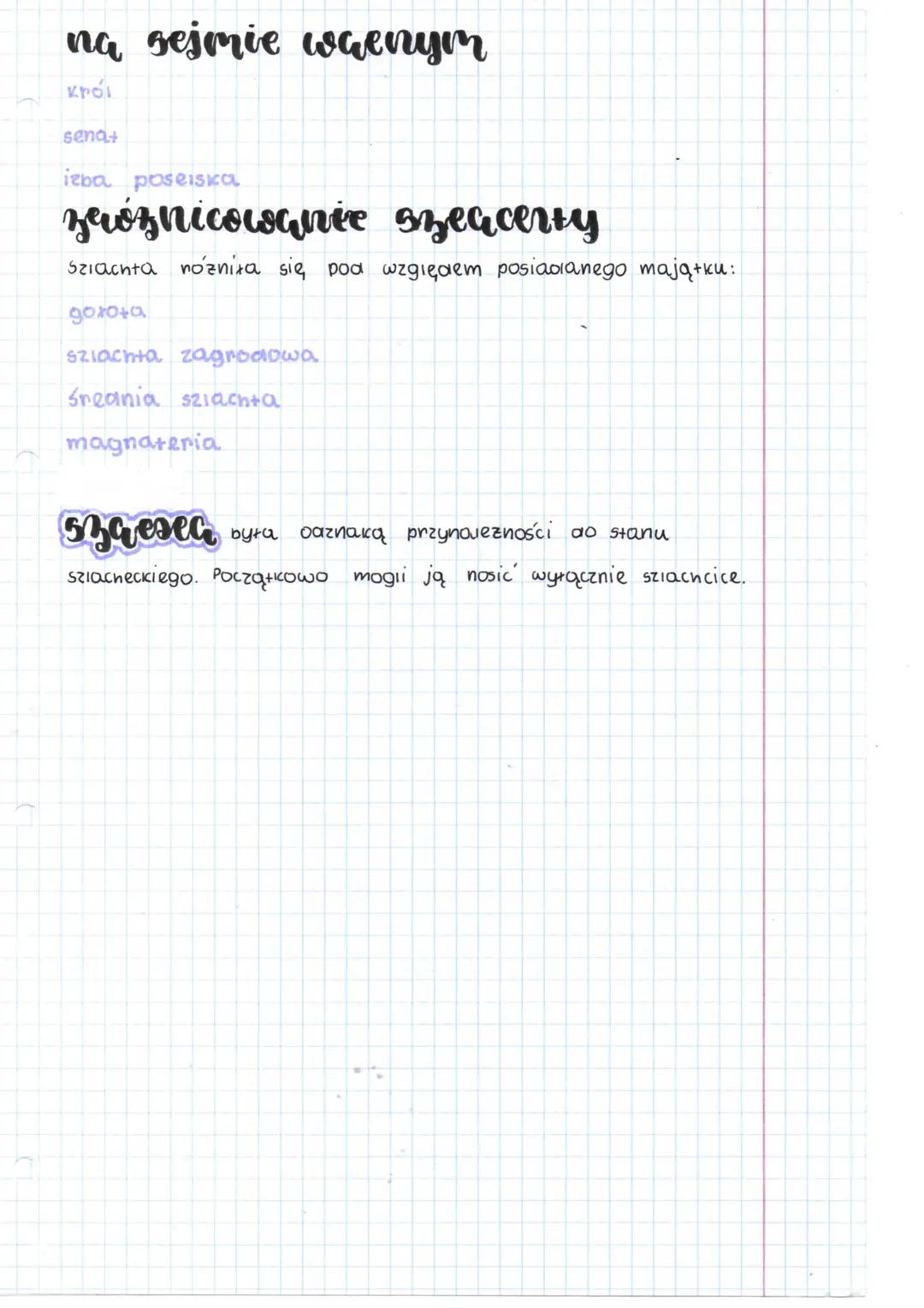 DemoRaga
stan szeacereceri
=> SZLACHTA to potomkowie rycerstwa, ktore pod koniec
XV wieku zajero się zarządzaniem swoimi majątkami
ziemskimi