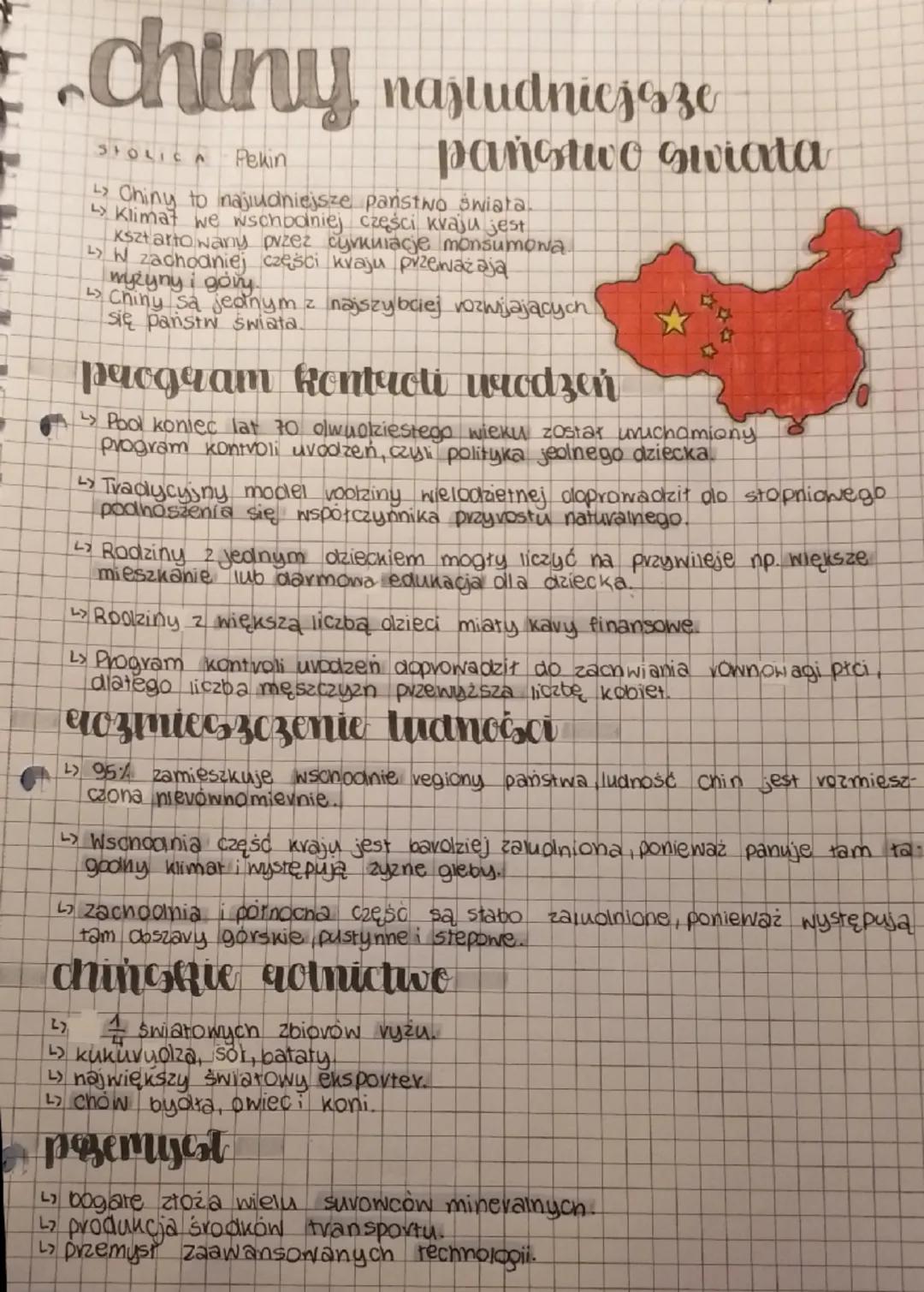 # chiny najludniejsze
STOLICA Pekin
panstwo swiata
Chiny to najiudniejsze państwo świata.
Klimat we wschoolniej części kvaju jest
Kształtow