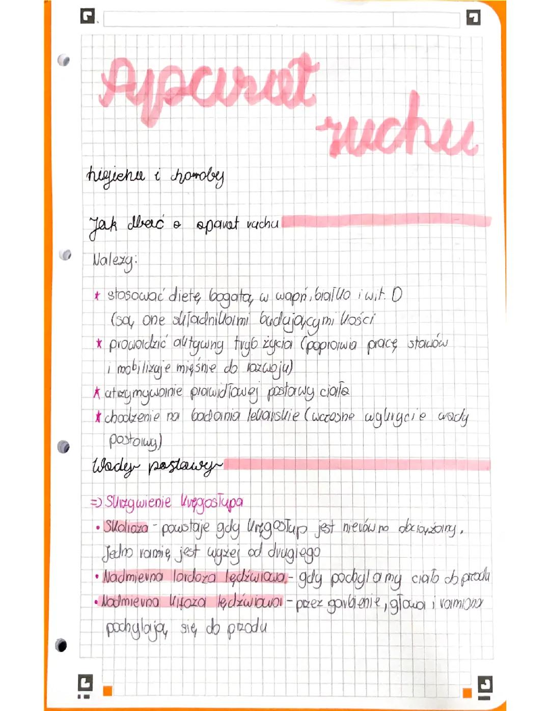 Higiena i choroby aparatu ruchu