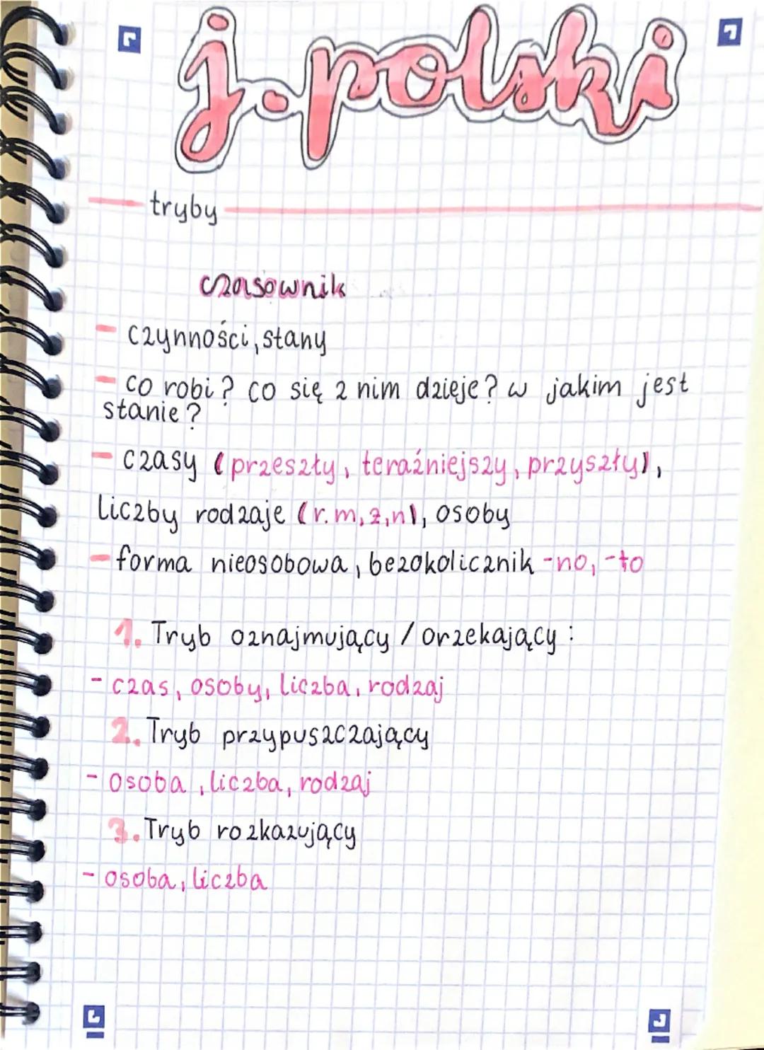 j.polohi
tryby
Nasownik
Czynności, stany
Co robi? co się 2 nim dzieje? w jakim jest
stanie?
czasy przeszły, teraźniejszy, przyszły),
Liczby