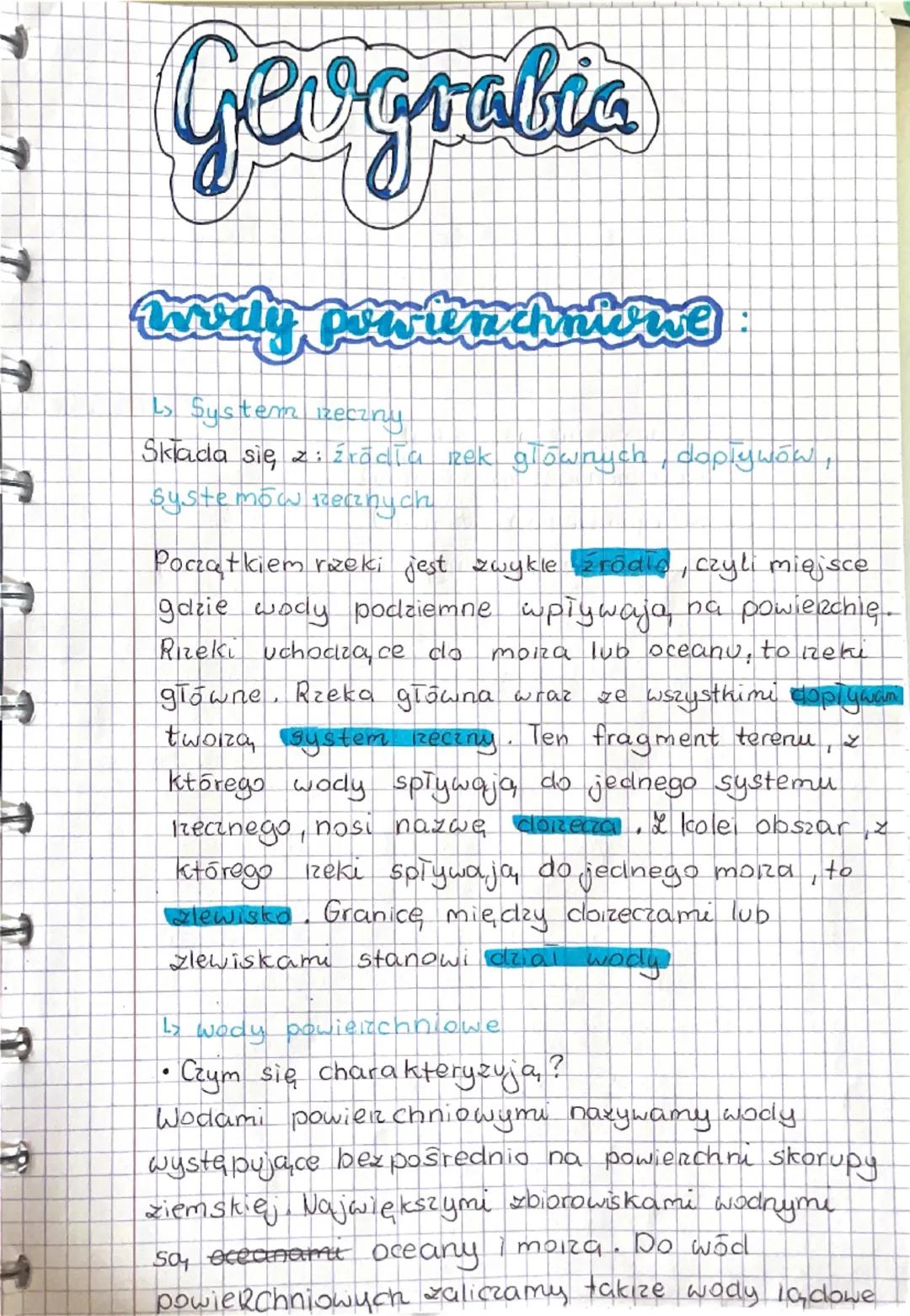 Geografia notatka dla klasy 7