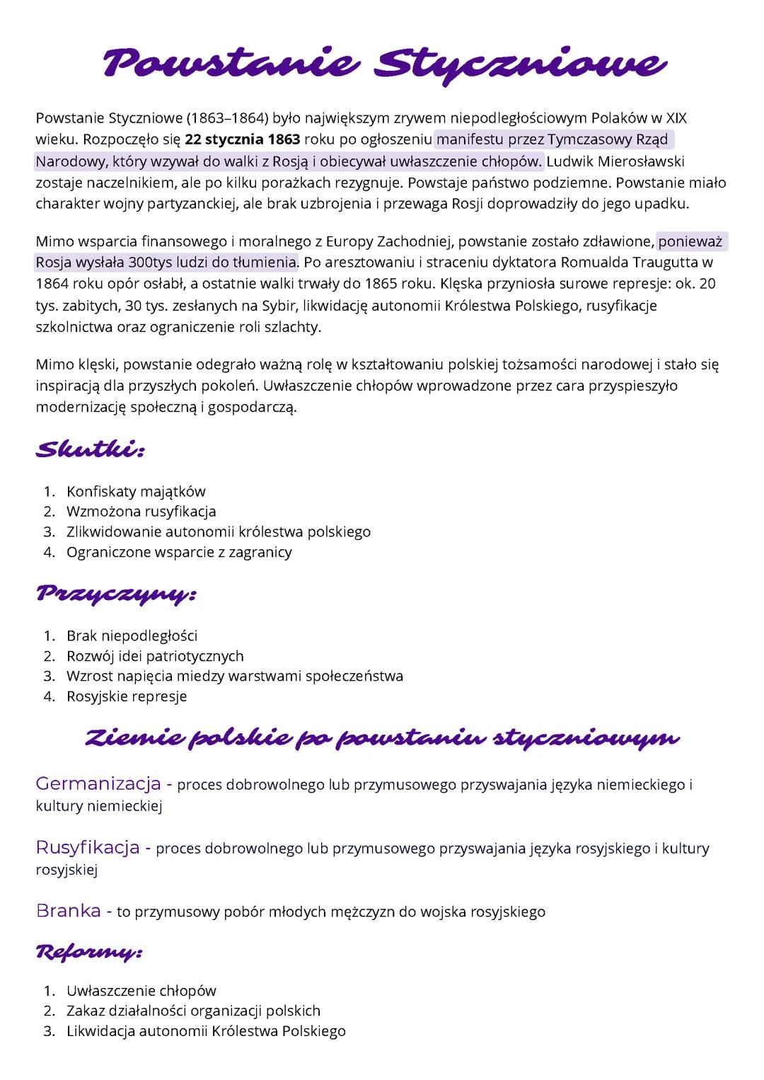 Powstanie Styczniowe