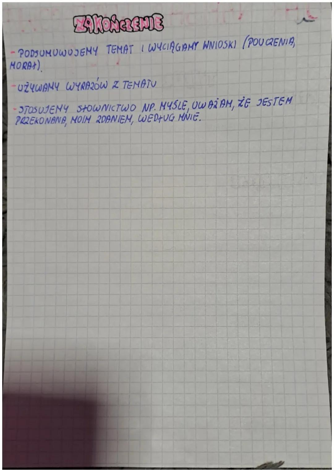 JAK NAPISAĆ WYPRACOWA
NIE?
TYTUŁ
WSTES
NAWIĄZUJE DO TEMATU I WPROWADZA DO ROZWINIĘCIA
-WPROWADZIĆ BOHATERÓW, CZAS I MIEJSCE WYDARZEN
ROSHINI