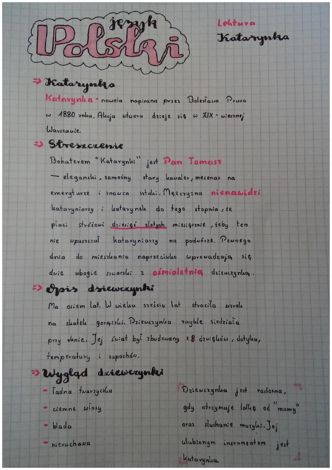 → Katarynka
Katavynka • nowela
język
napisana przez Boleslava Prusa
1880 voku. Akcja utworu dzieje się w XIX-wiecznej
Warszawie.
do
na
- Str
