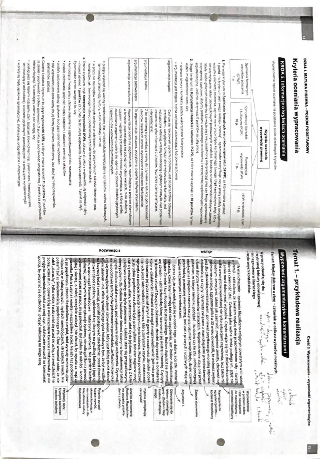 Popelcisnie
my leht.
DZIAŁ 1. MATURA PISEMNA-POZIOM PODSTAWOWY
Część 3. Wypracowanie - wypowiedź argumentacyjna
Jak napisać wypowiedź argume