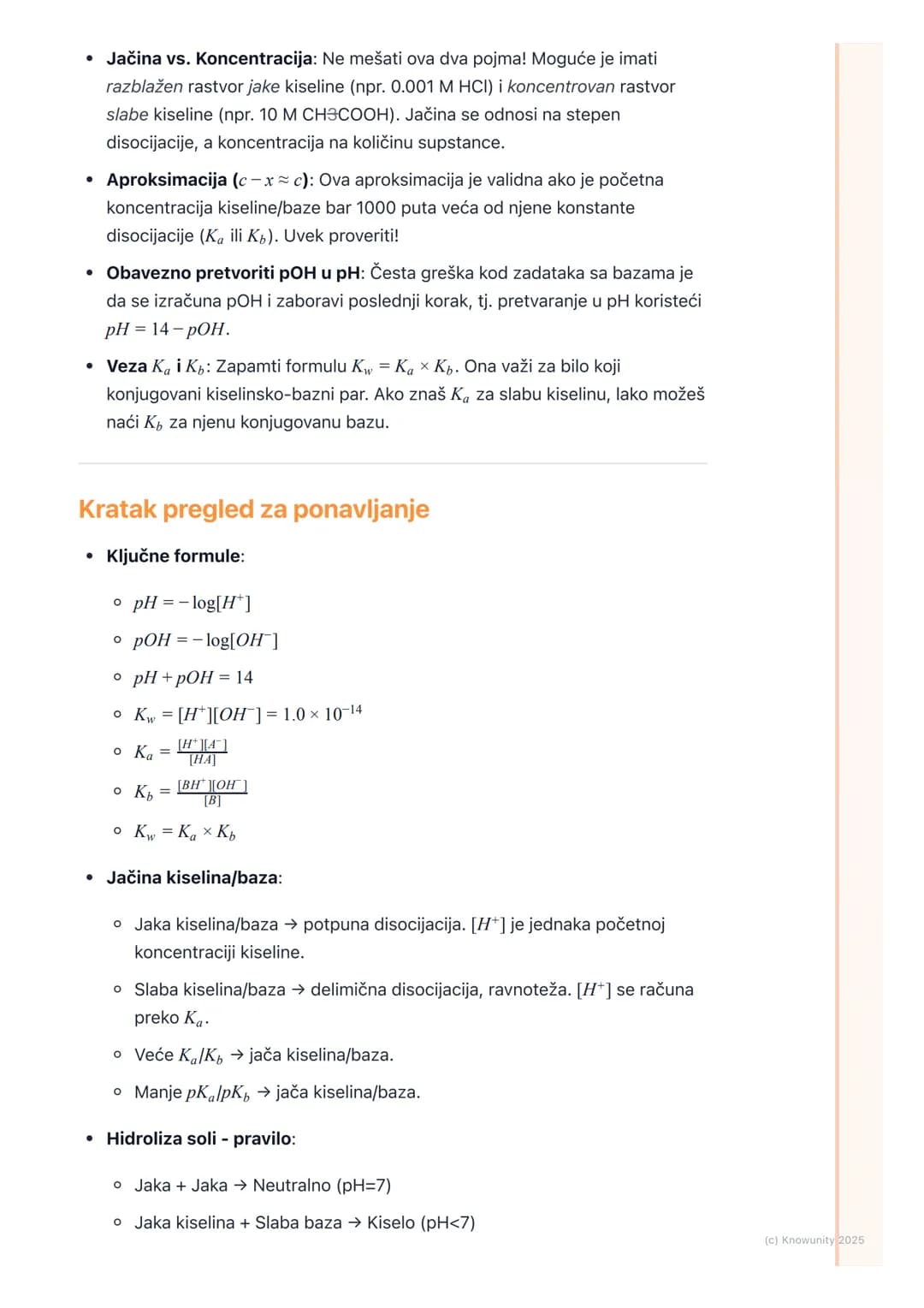 # Jačina kiselina i baza i pH
## Uvod u jačinu kiselina i baza i pH
Jačina kiselina i baza ne zavisi od njihove koncentracije, već od step