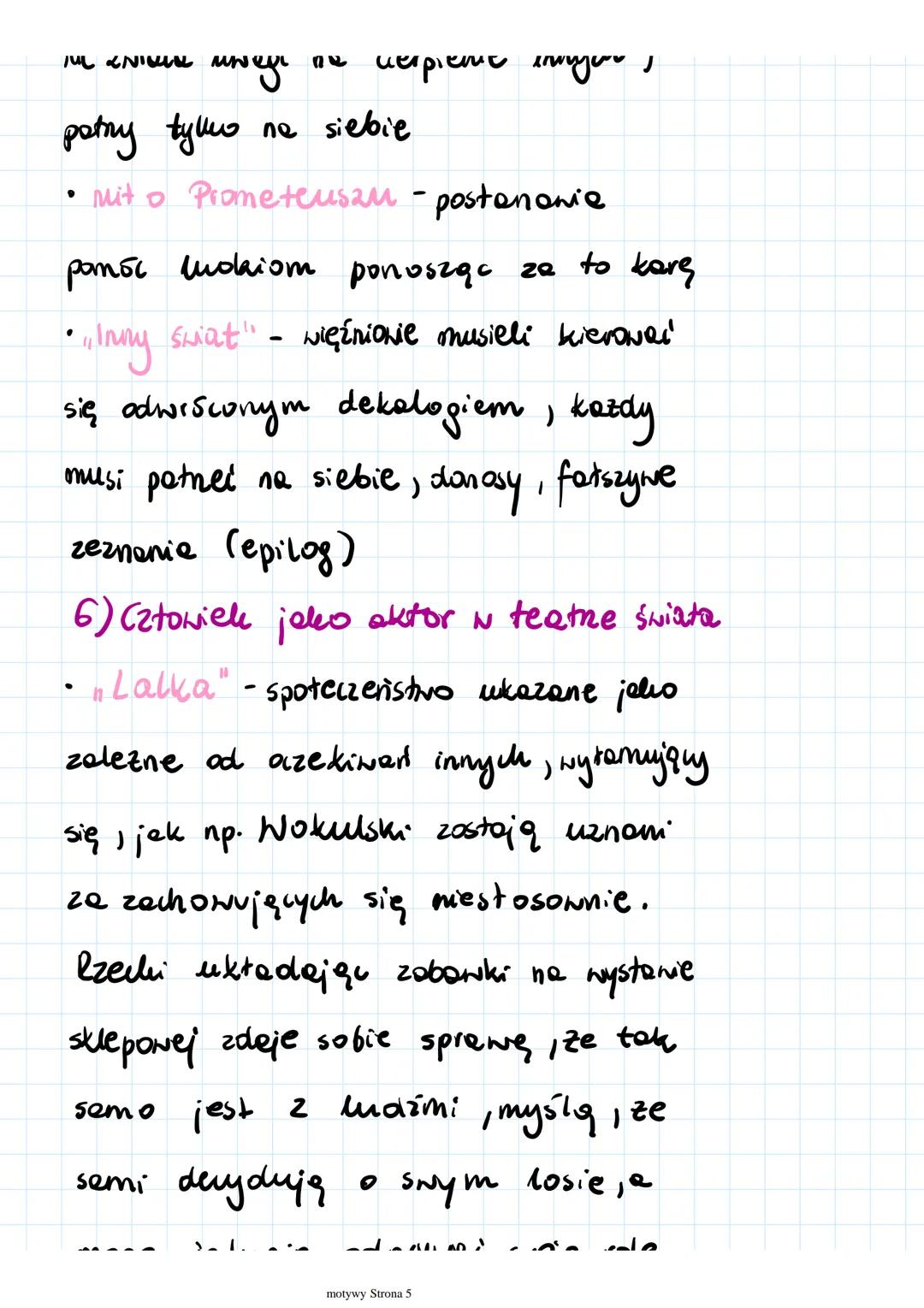 # Hazne motywy na mature
i prykłady lektur
1) Hpływ jednostki ne losy świata
•Dziady" a.III -Konrad ma poczucie koniecznośu
ratowania naro